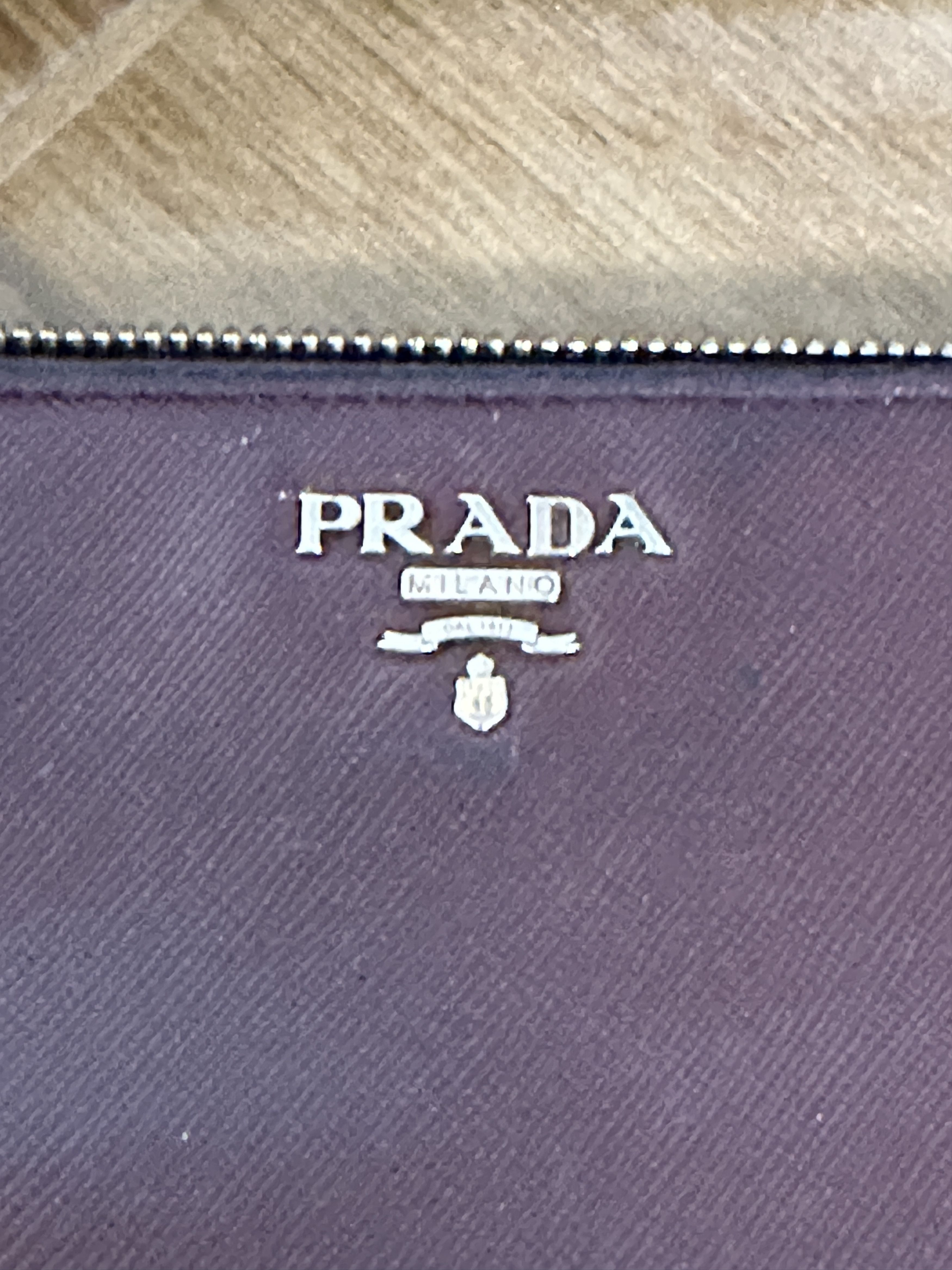 Prada Prada Saffiano Women' Metal Granato Leather zip Long Wallet Size ONE SIZE - 2 Thumbnail