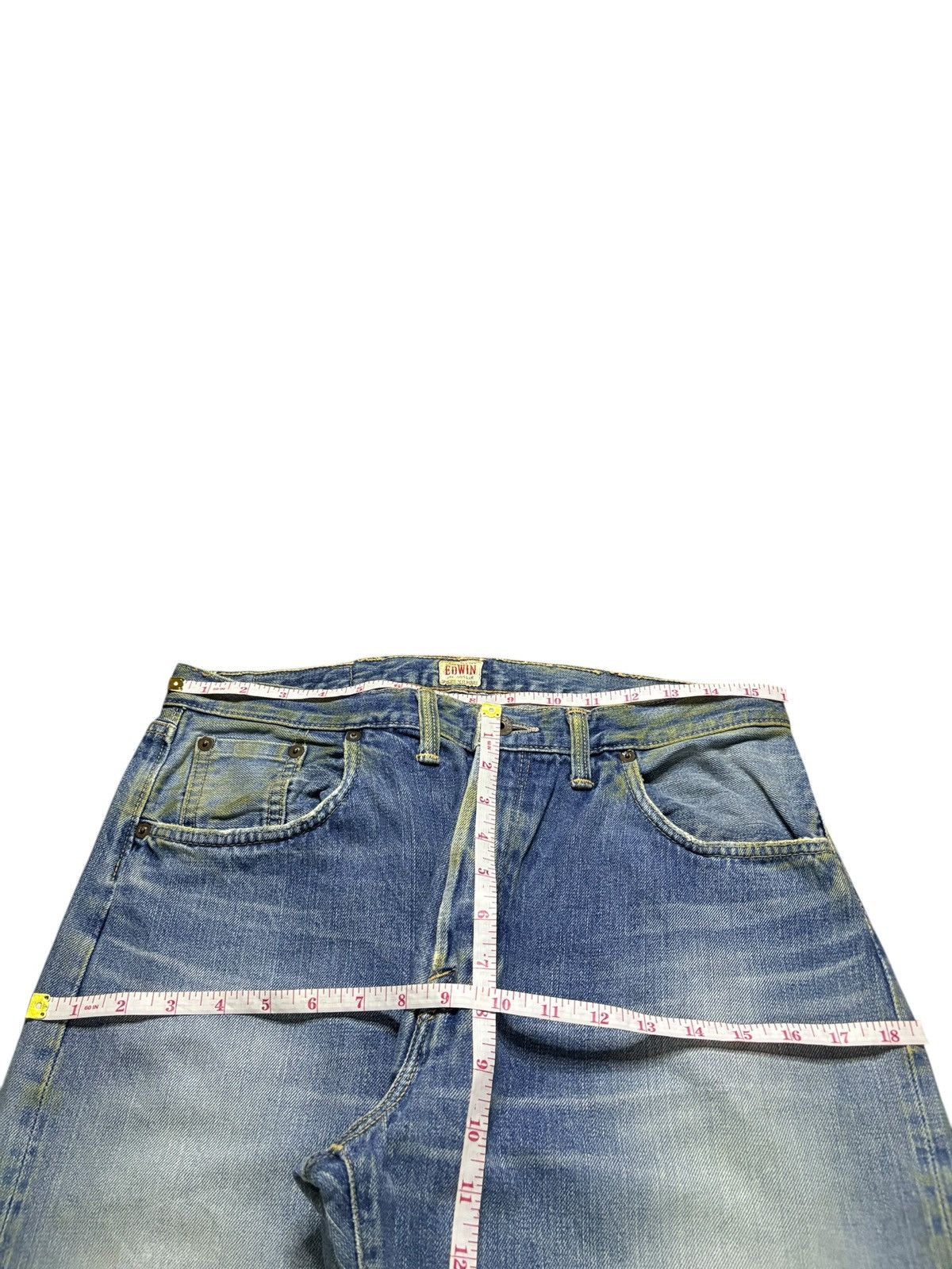 Edwin Vintage Edwin 505SXR Selvedge Distressed Baggy Jeans Size US 32 / EU 48 - 12 Thumbnail