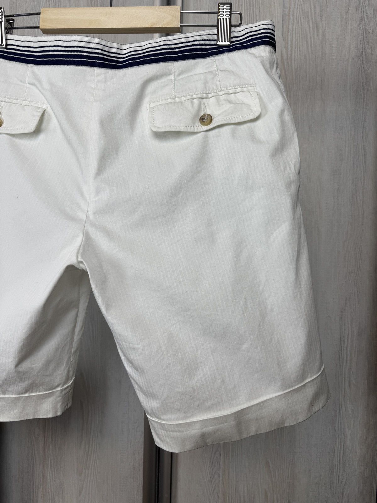 Dolce & Gabbaba white striped cotton luxury shorts size 50