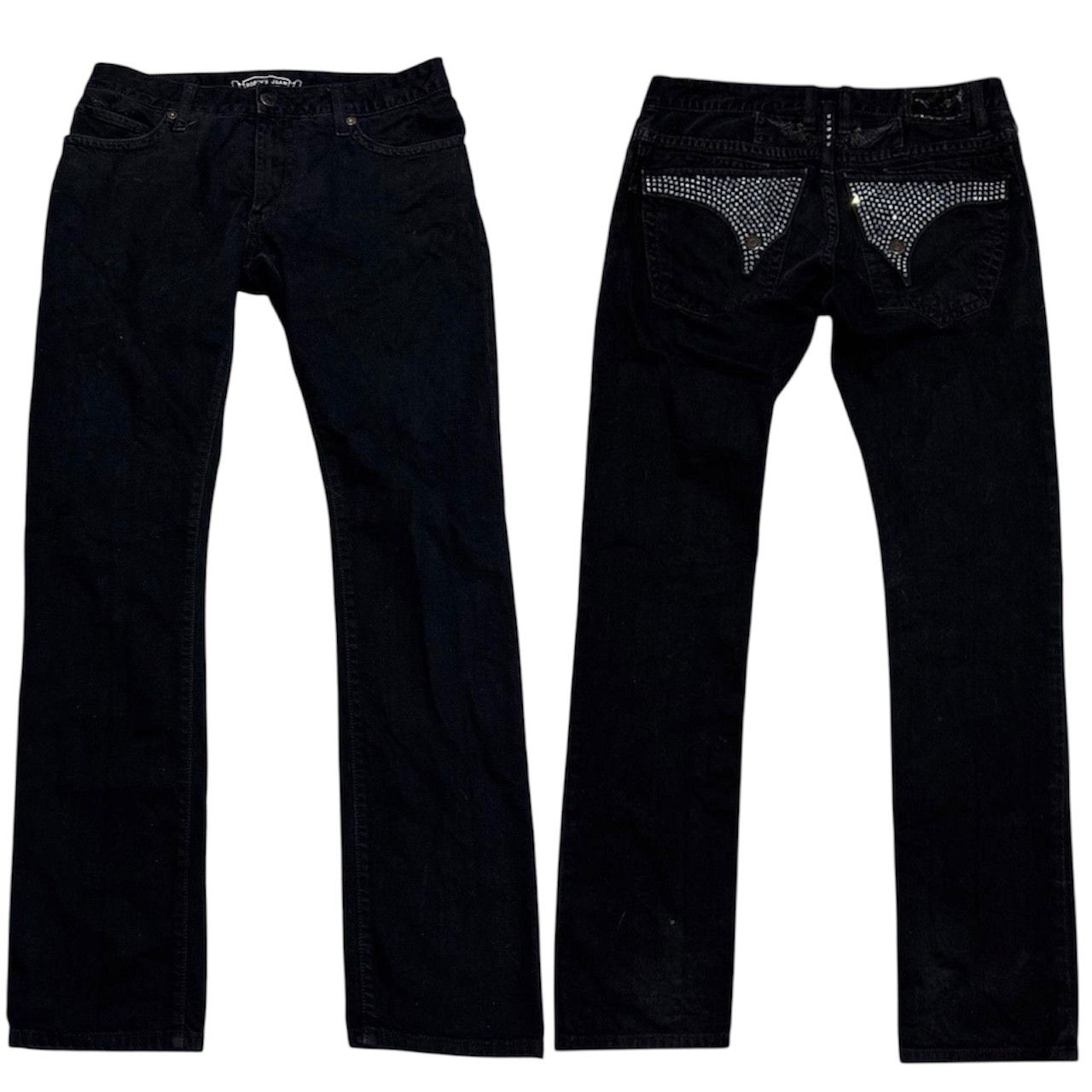Robins Jeans black robin jeans blue crystals Size US 32 / EU 48 - 1 Thumbnail