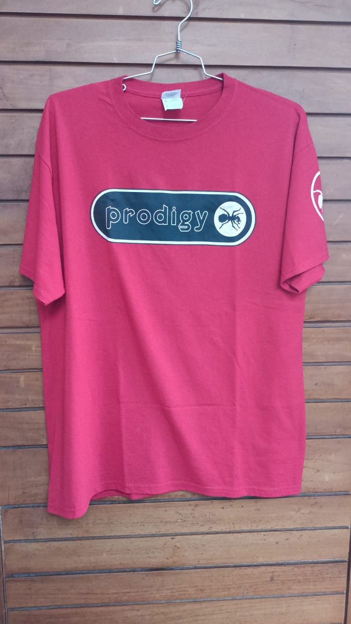 image of Band Tees x Vintage Prodigy Shirt in Red, Men's (Size Large)