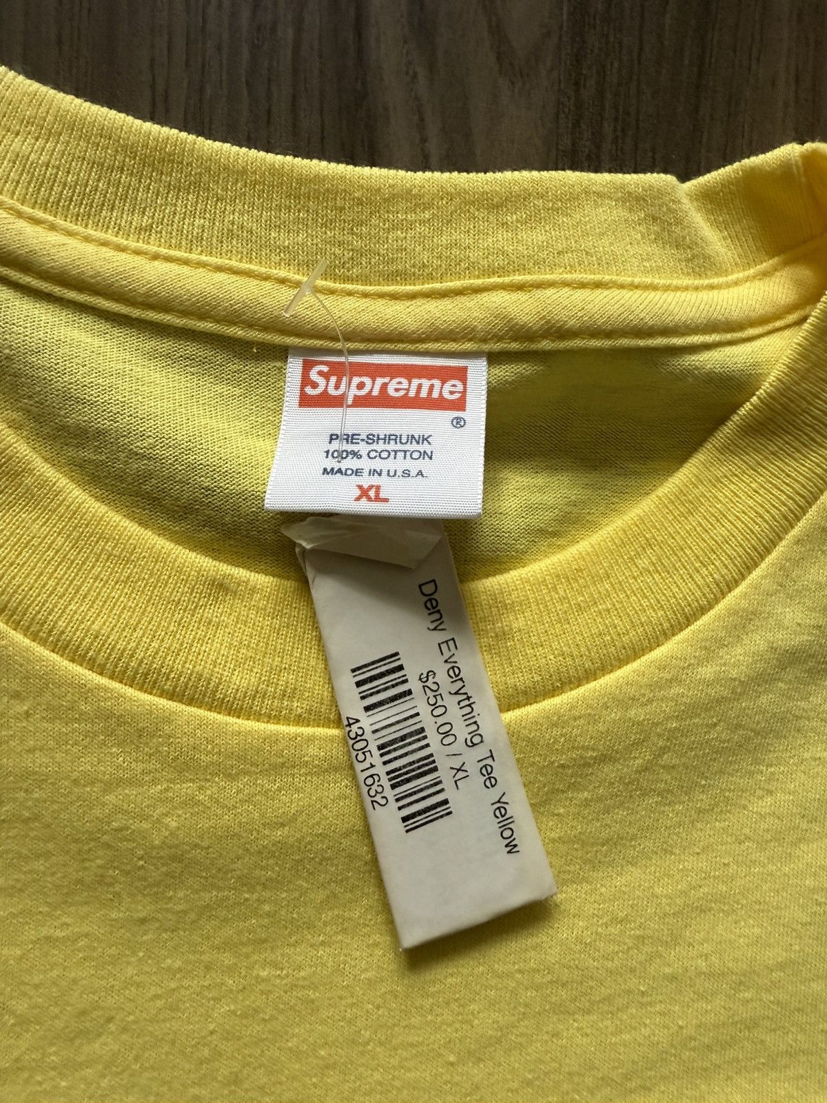 Supreme Supreme Deny Everything Tee Yellow Size XL – SS20 Size US XL / EU 56 / 4 - 3 Thumbnail
