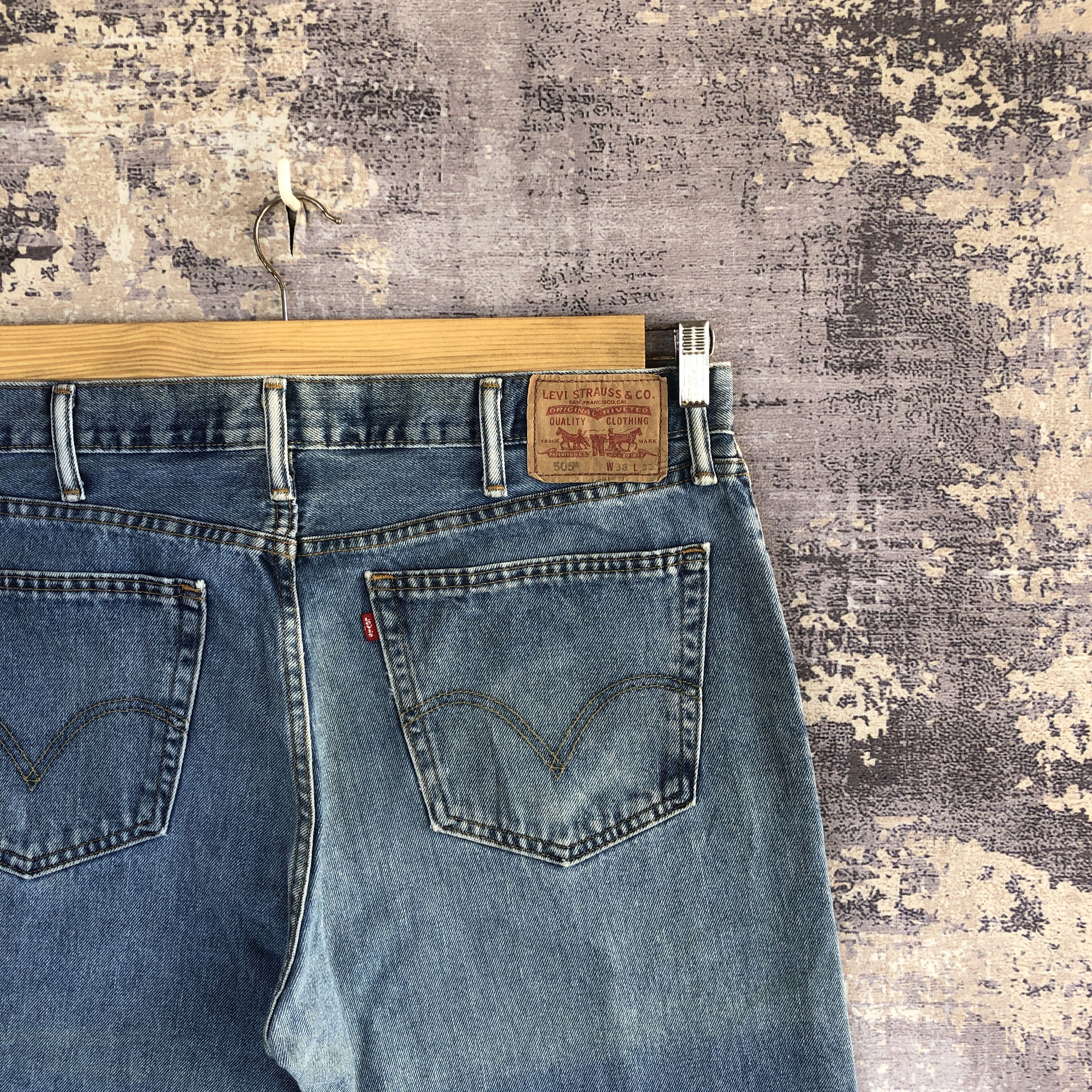 Levi's Vintage 90's Levis 505 Faded Jeans Levi's Straight Denim Size US 38 / EU 54 - 5 Thumbnail