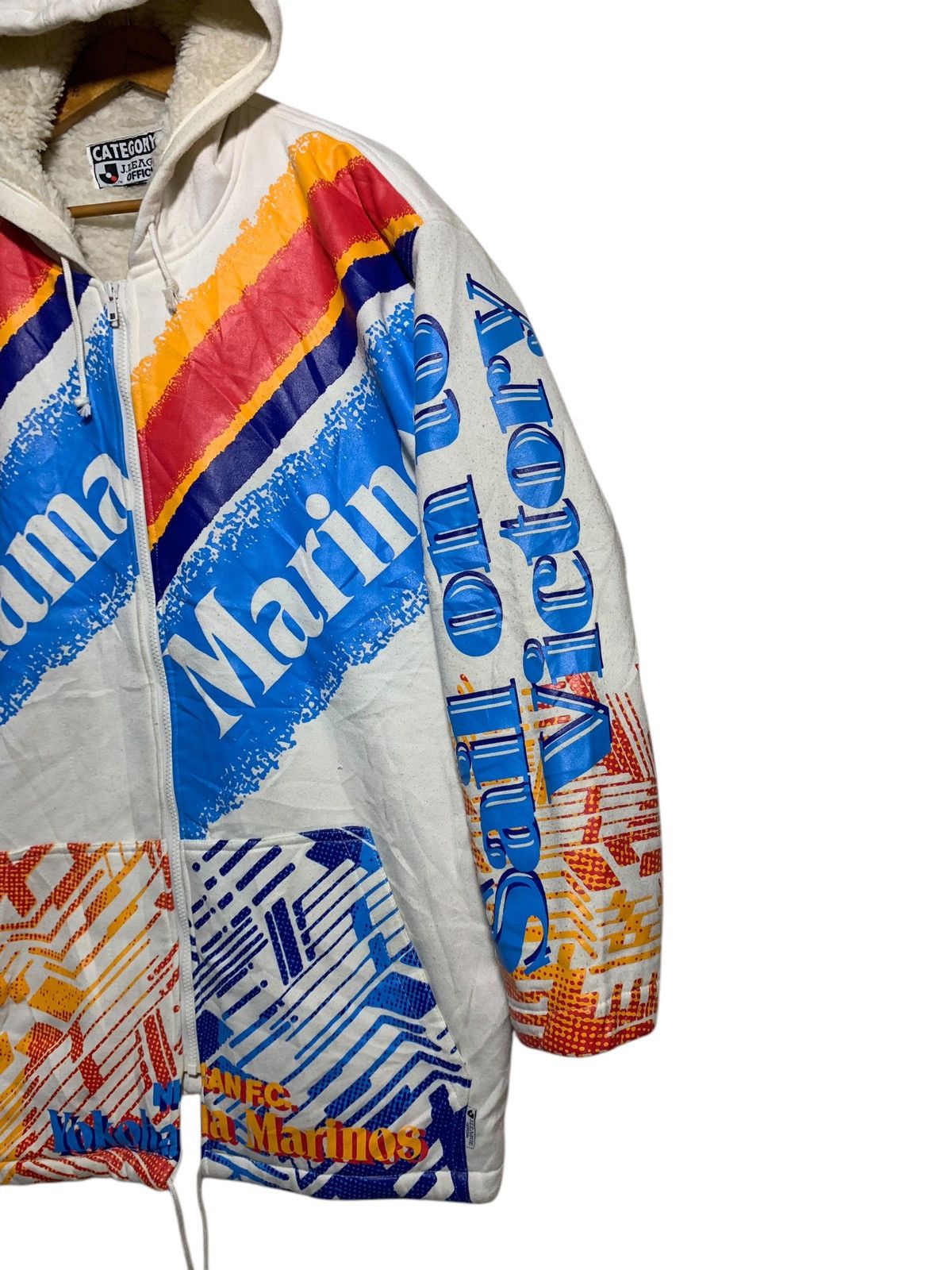 Japanese Brand × Vintage 🔥VTG YOKOHAMA F.MARINOS FULLPRINTS HOODIE JACKETS Size US L / EU 52-54 / 3 - 4 Thumbnail