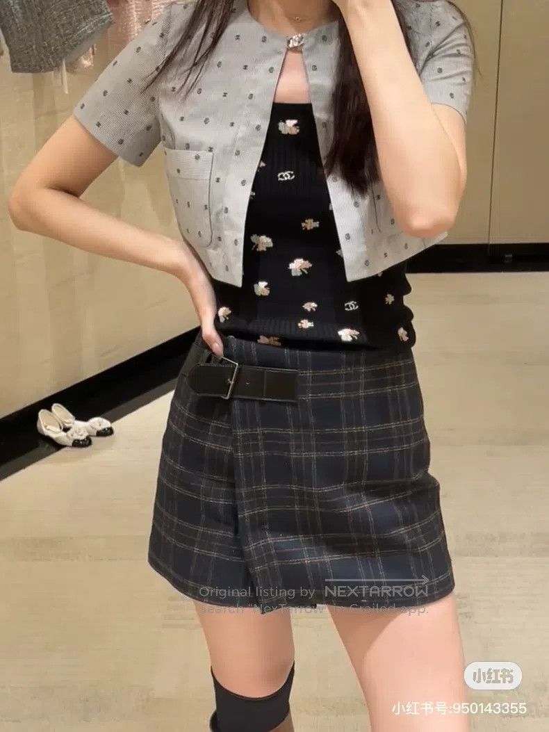 Chanel Chanel Striped embroidered logo camelia double C short-sle Size XS / US 0-2 / IT 36-38 - 9 Thumbnail