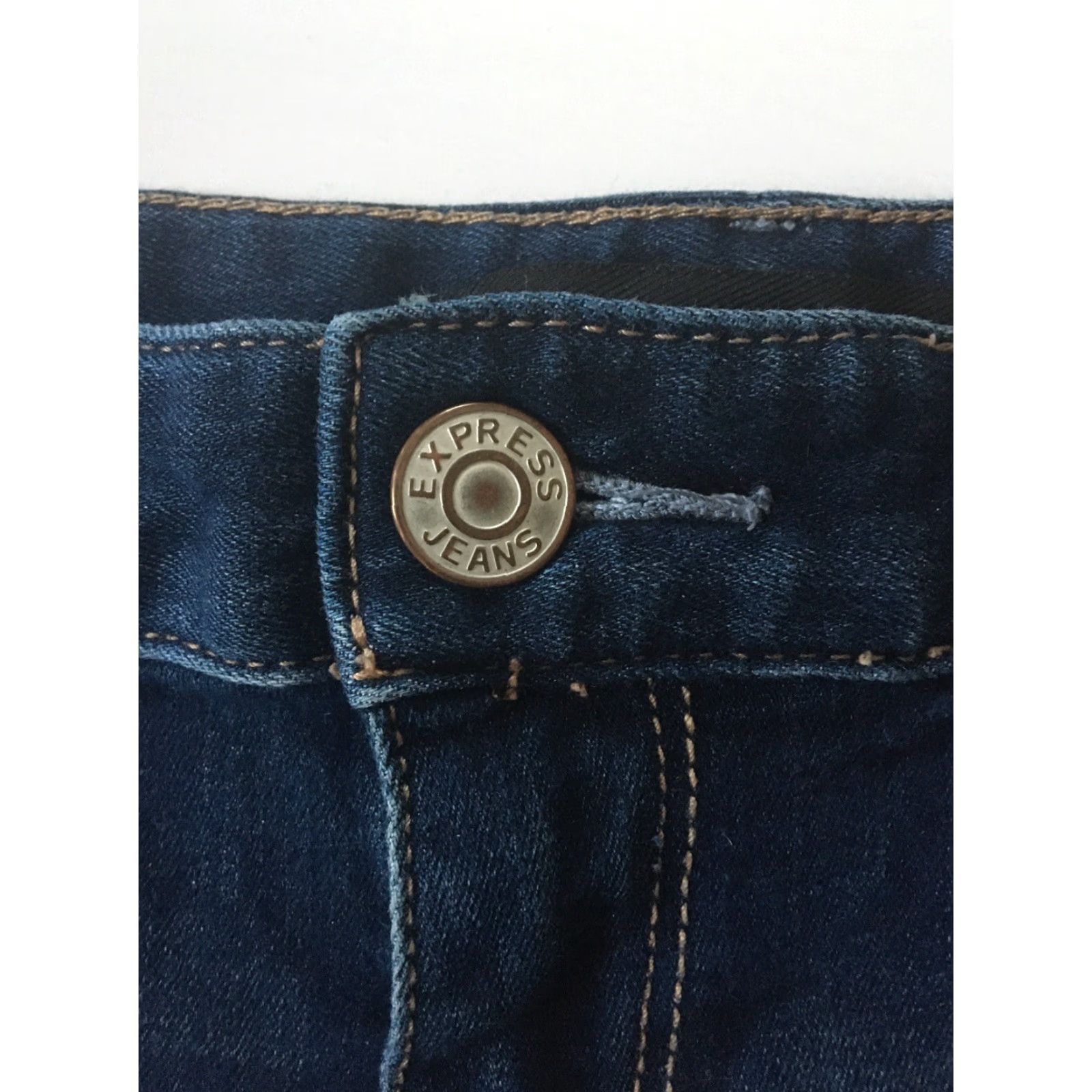 Express Express Women's Low Rise Cut-Off Distressed Denim Jean Shorts Sz 2 Skinny Stella Size 26" / US 2 / IT 38 - 6 Thumbnail