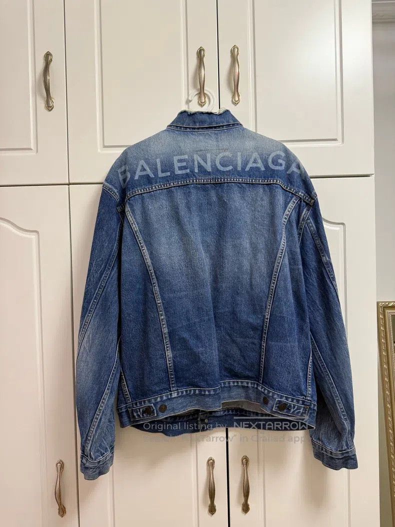 Balenciaga Balenciaga Back Logo Denim Jacket Size US XXS / EU 40 - 2 Thumbnail