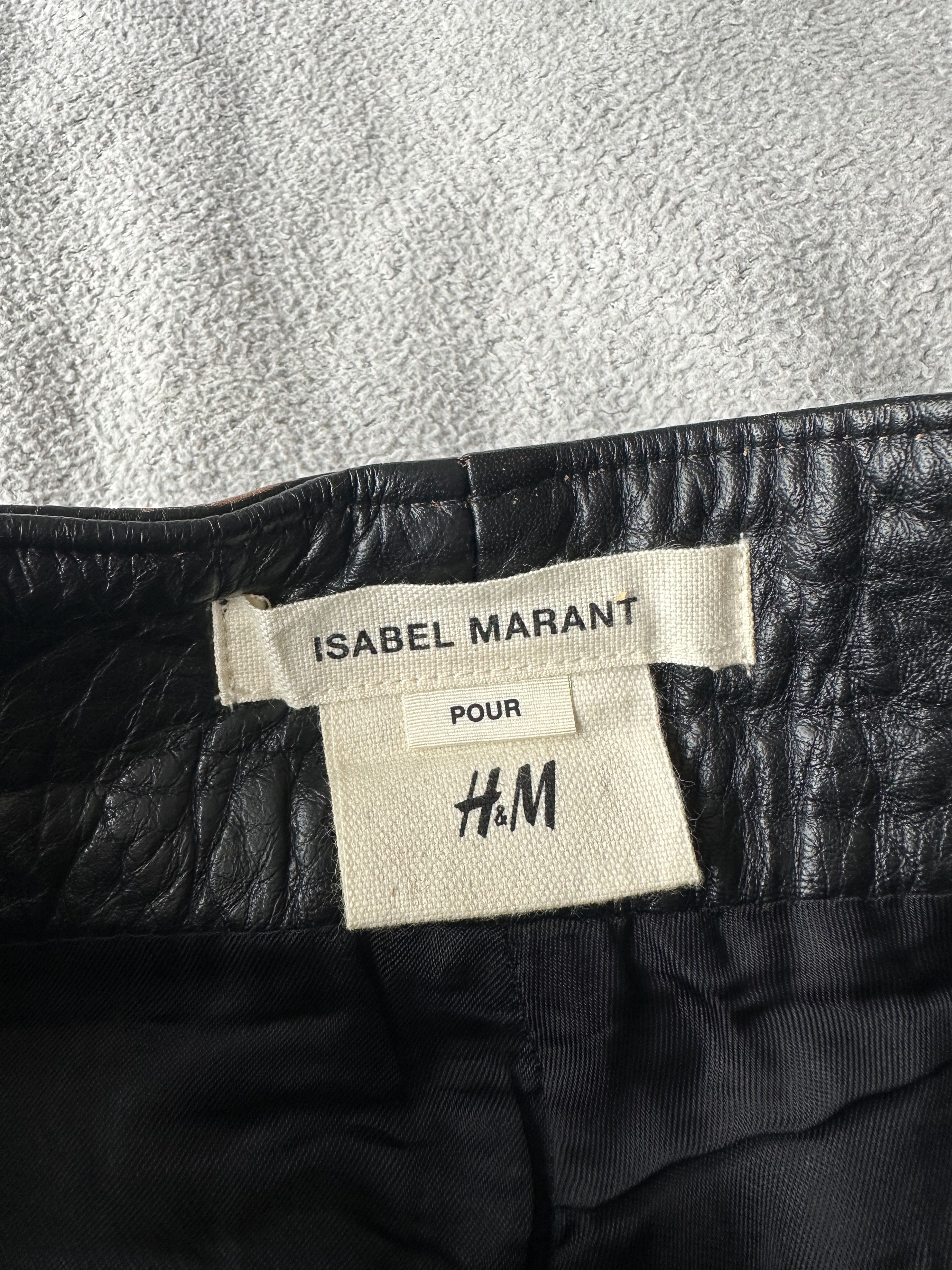 H&M × Isabel Marant Isabel Marant x H&M Leather Biker Pants Black Size 30" / US 8 / IT 44 - 9 Thumbnail