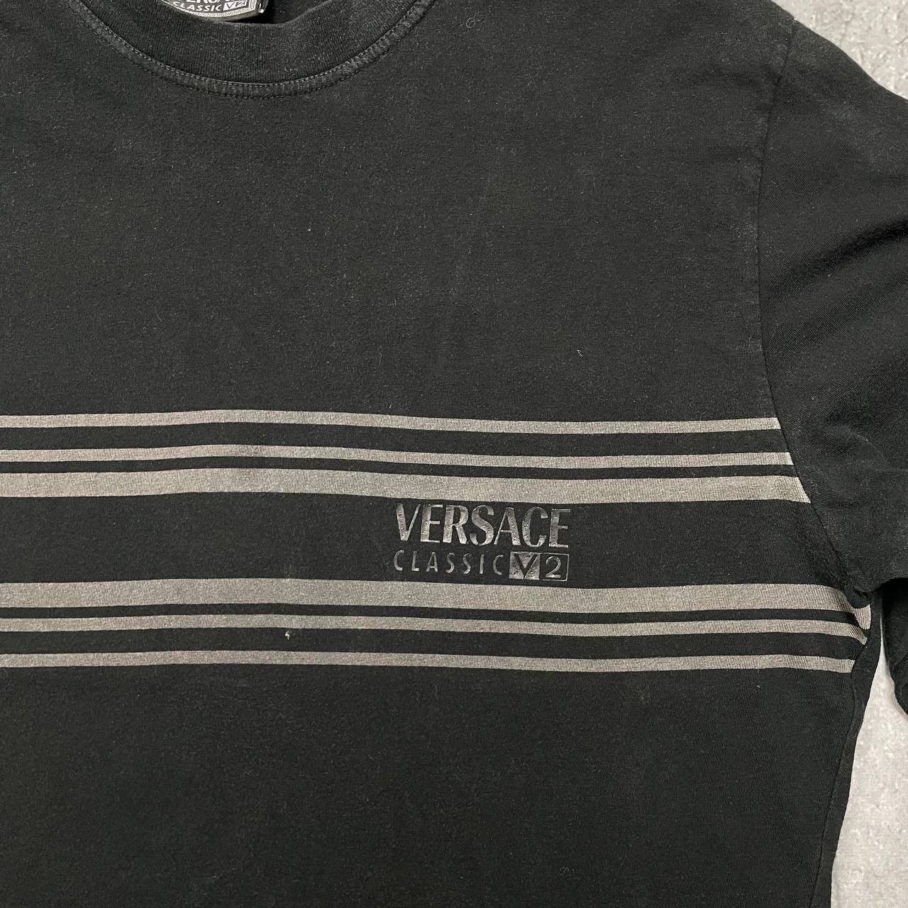 Versace × Vintage Vintage 2000s Versace Classic V2 Long Sleeve T Shirt Faded Size US XL / EU 56 / 4 - 3 Thumbnail