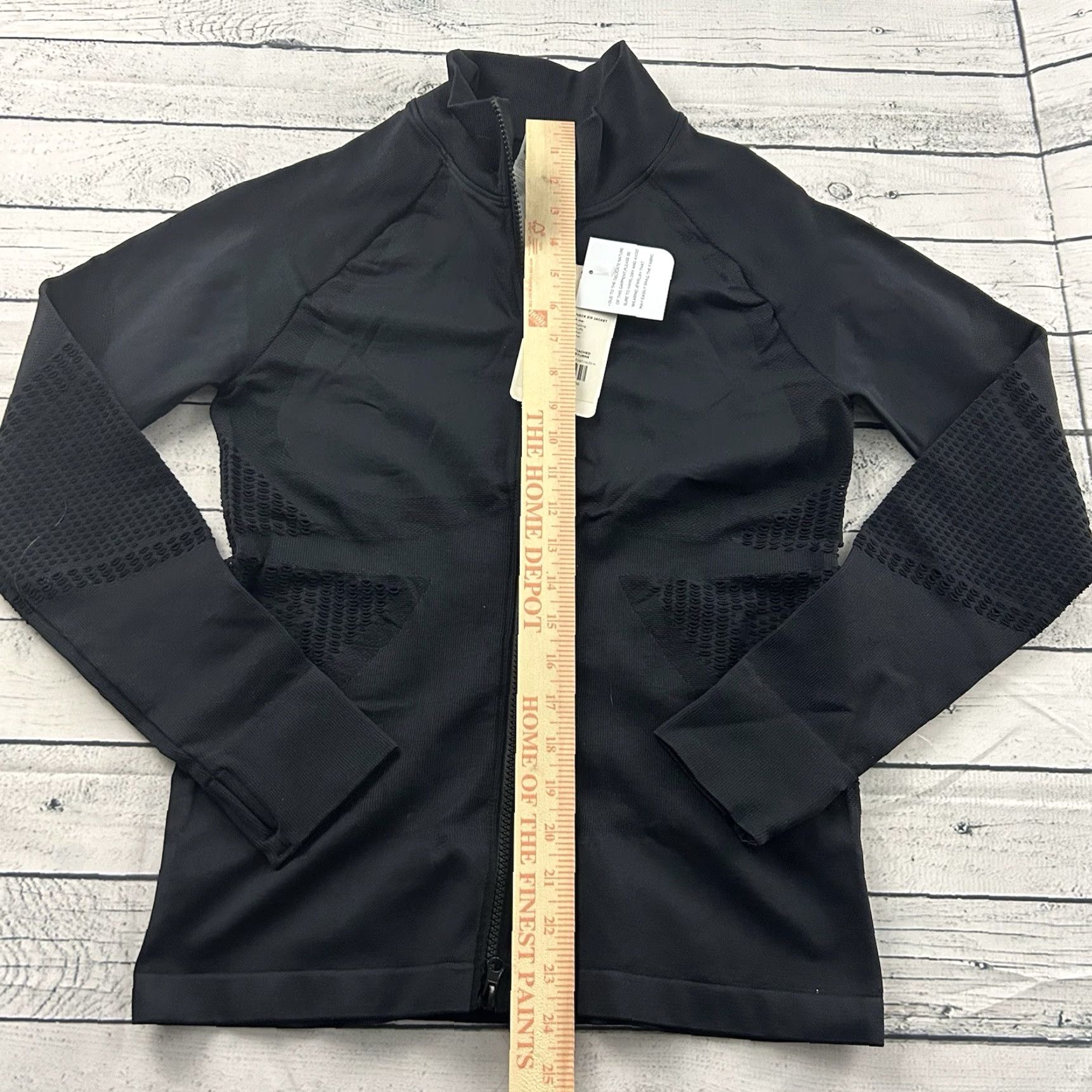 Fabletics Fabletics Jacket Women's XL Black Mia Zip Mock Neck Seamless Easy Basic Jacket Size XL / US 12-14 / IT 48-50 - 4 Thumbnail