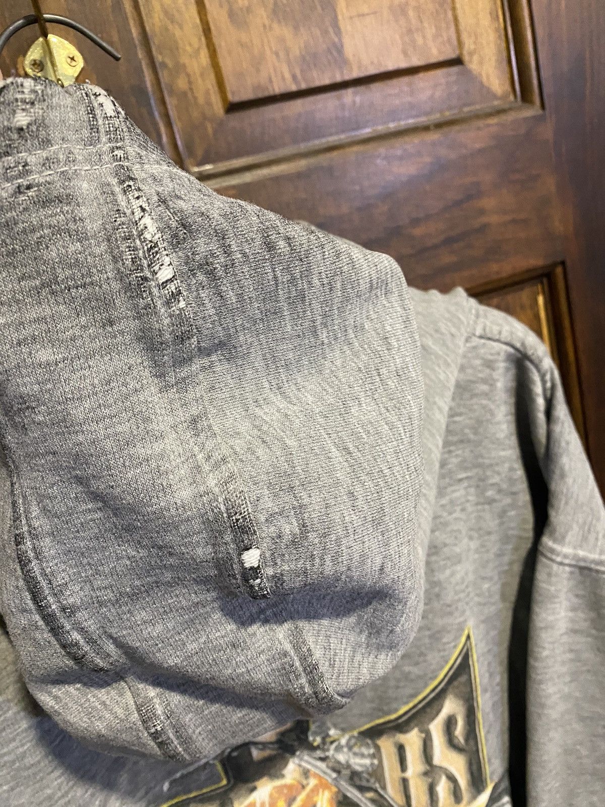 Vintage West Coast Choppers THRASHED 90s Long Beach CA Gray Hoodie Size US L / EU 52-54 / 3 - 14 Thumbnail
