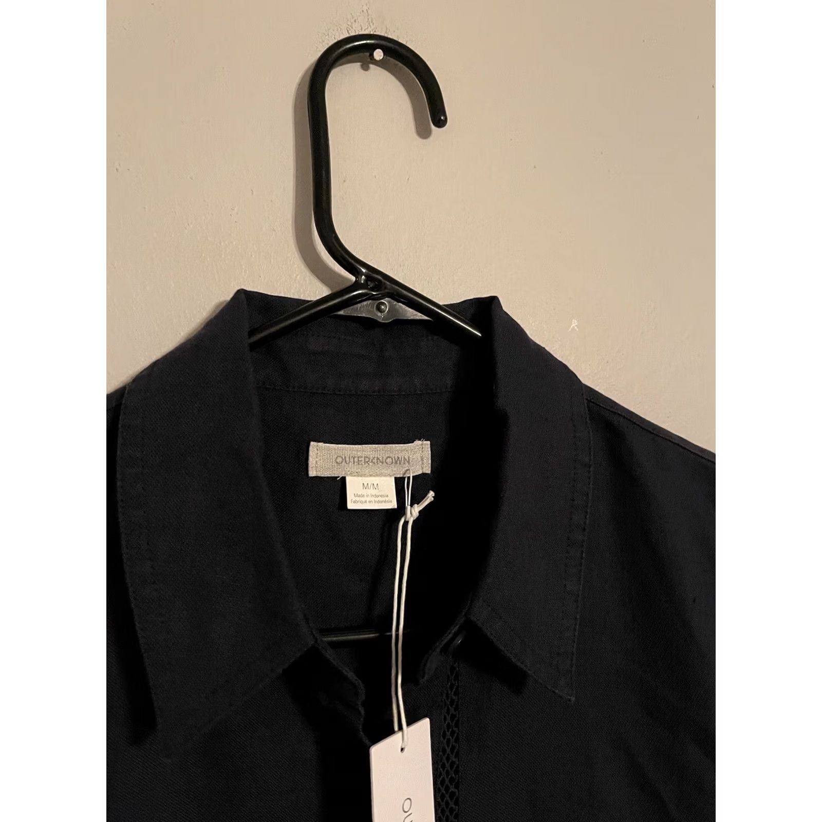 Outerknown Outerknown Navy Blue Lace Trim Linen Organic Cotton Shirt Dress M Womens Size M / US 6-8 / IT 42-44 - 3 Thumbnail