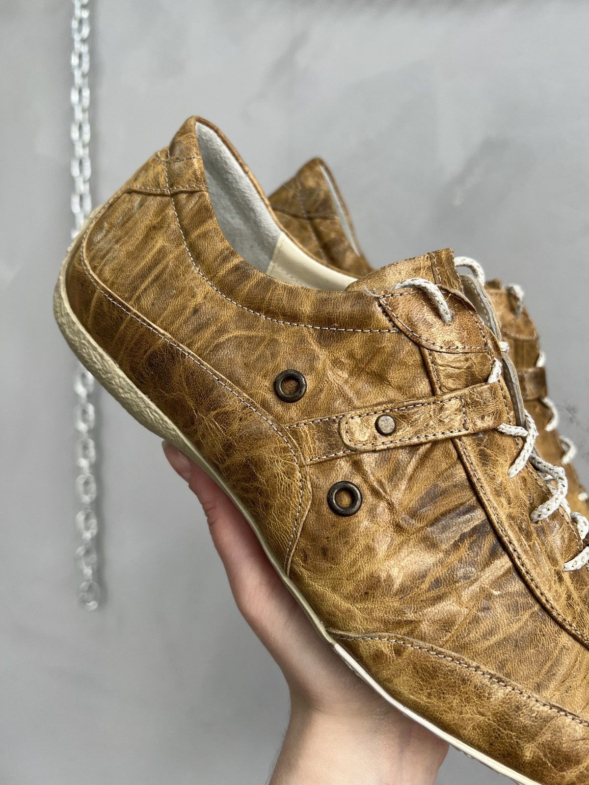 If Six Was Nine Low leather avant garde trainers y2k dirk bikkembergs style Size US 8.5 / EU 41-42 - 4 Thumbnail