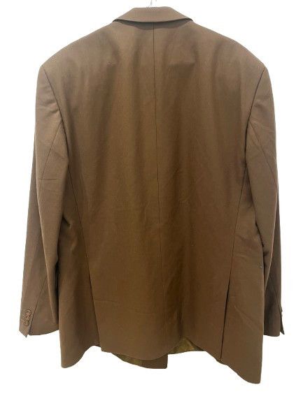 BENVENUTO. Vintage Benvenuto Double-Breasted Blazer 90s Chocolate Brown Size 54R - 2 Thumbnail