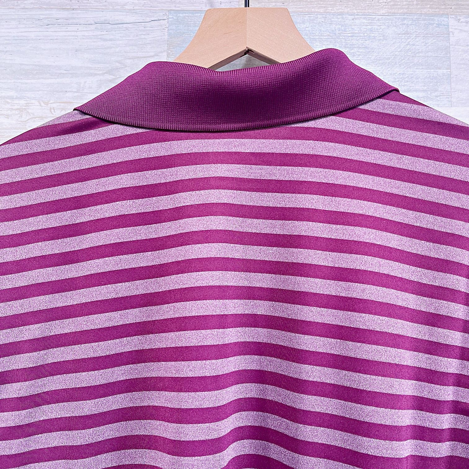 Under Armour Under Armour Striped Tech Polo Shirt Purple Mens Medium Size US M / EU 48-50 / 2 - 4 Thumbnail