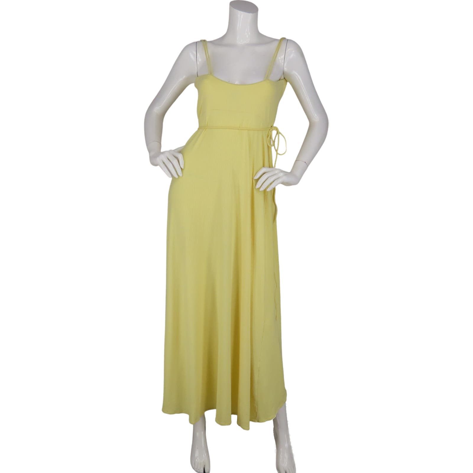image of Balletcore Romcom Core Bridesmaid Gown Formal Dress in Yellow, Women's (Size Small)