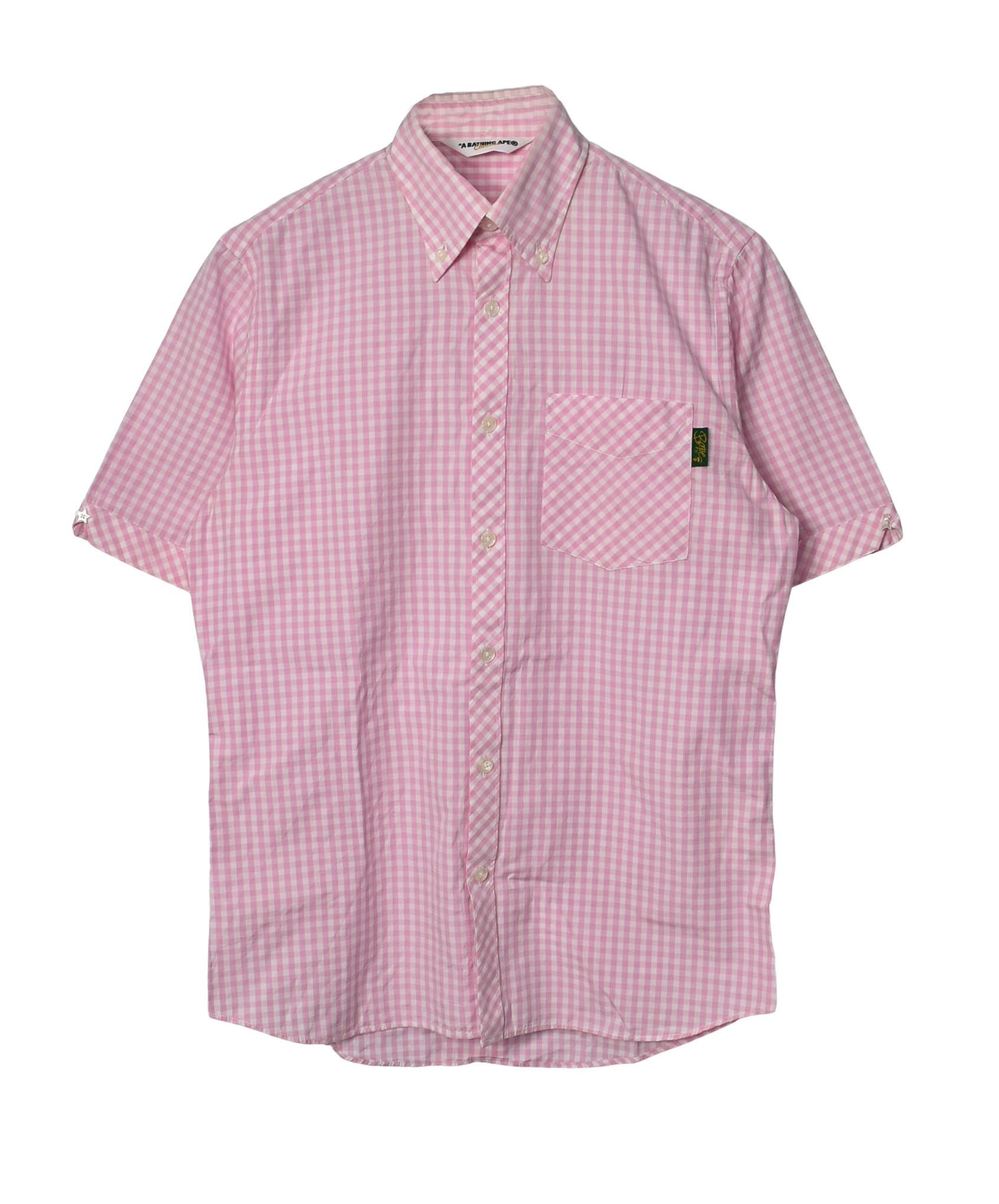 Bape Checkered Button Up S/S Shirt Size US S / EU 44-46 / 1 - 1 Thumbnail