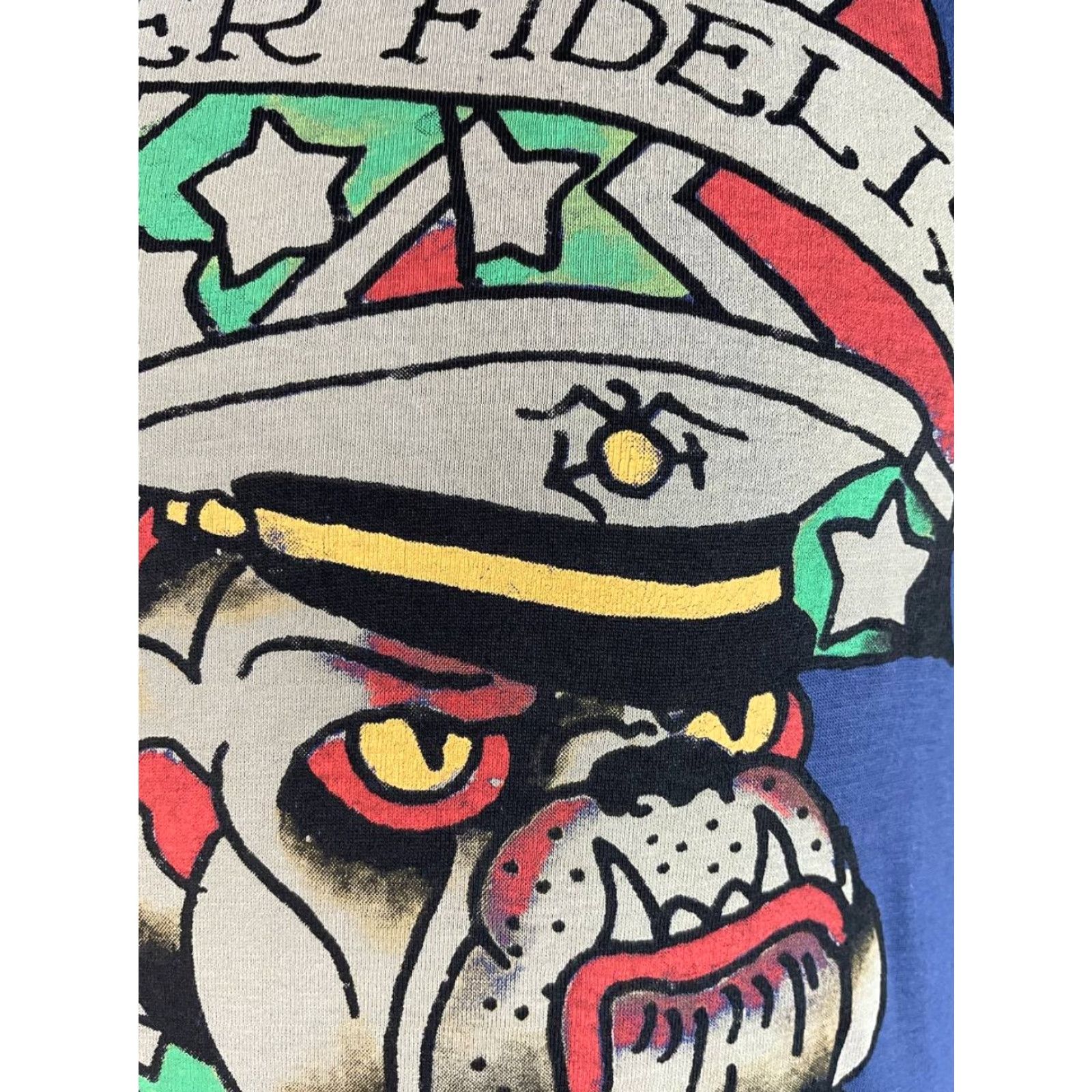 Ed Hardy Ed Hardy AlCott Mens Semper Fidelis M.C.U.S.M.C Graphic T-Shirt S Blue Size US S / EU 44-46 / 1 - 7 Thumbnail