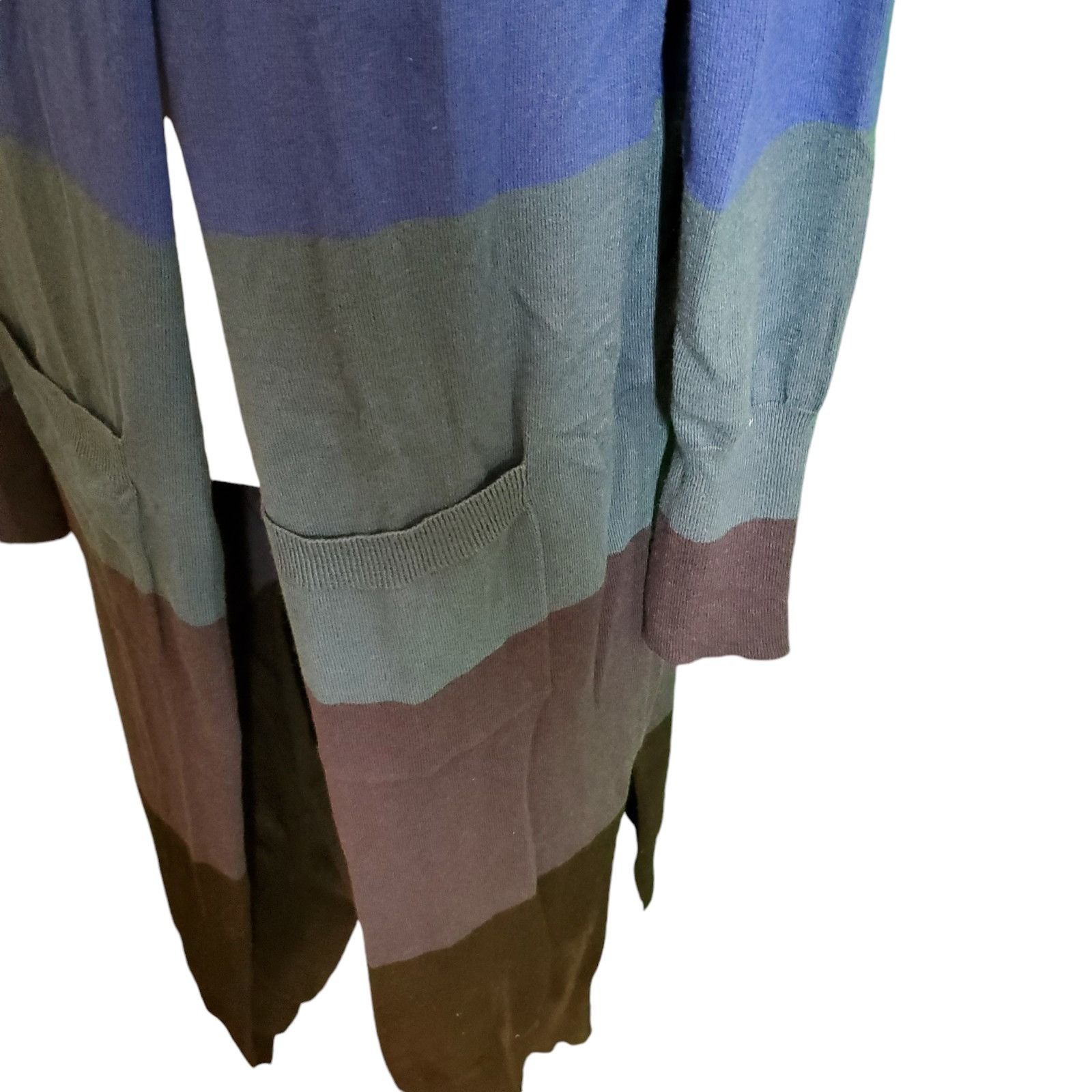 Other Wispr by Brodie Ocean Color Block Cardigan Cotton Silk Duste Size S / US 4 / IT 40 - 5 Thumbnail
