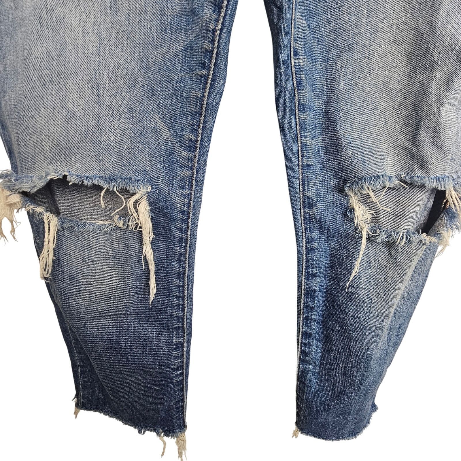 Madewell Madewell The High Rise Slim Boyjean 31 Distressed Stretch Size 35" - 3 Thumbnail