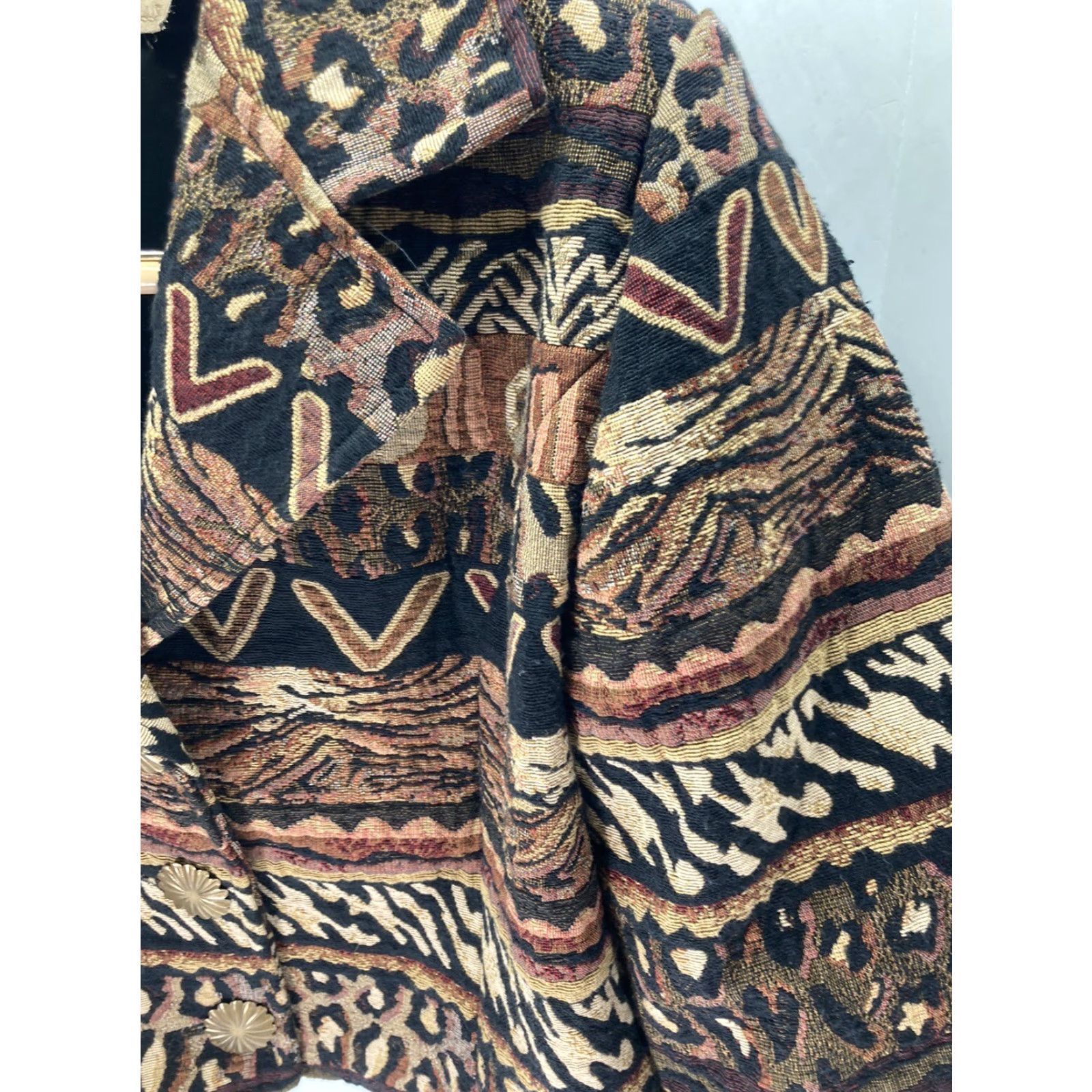 PONY Painted Pony Crop Jacket Women Medium Tapestry Animal Print Button Vintage Jacket Size M / US 6-8 / IT 42-44 - 4 Thumbnail