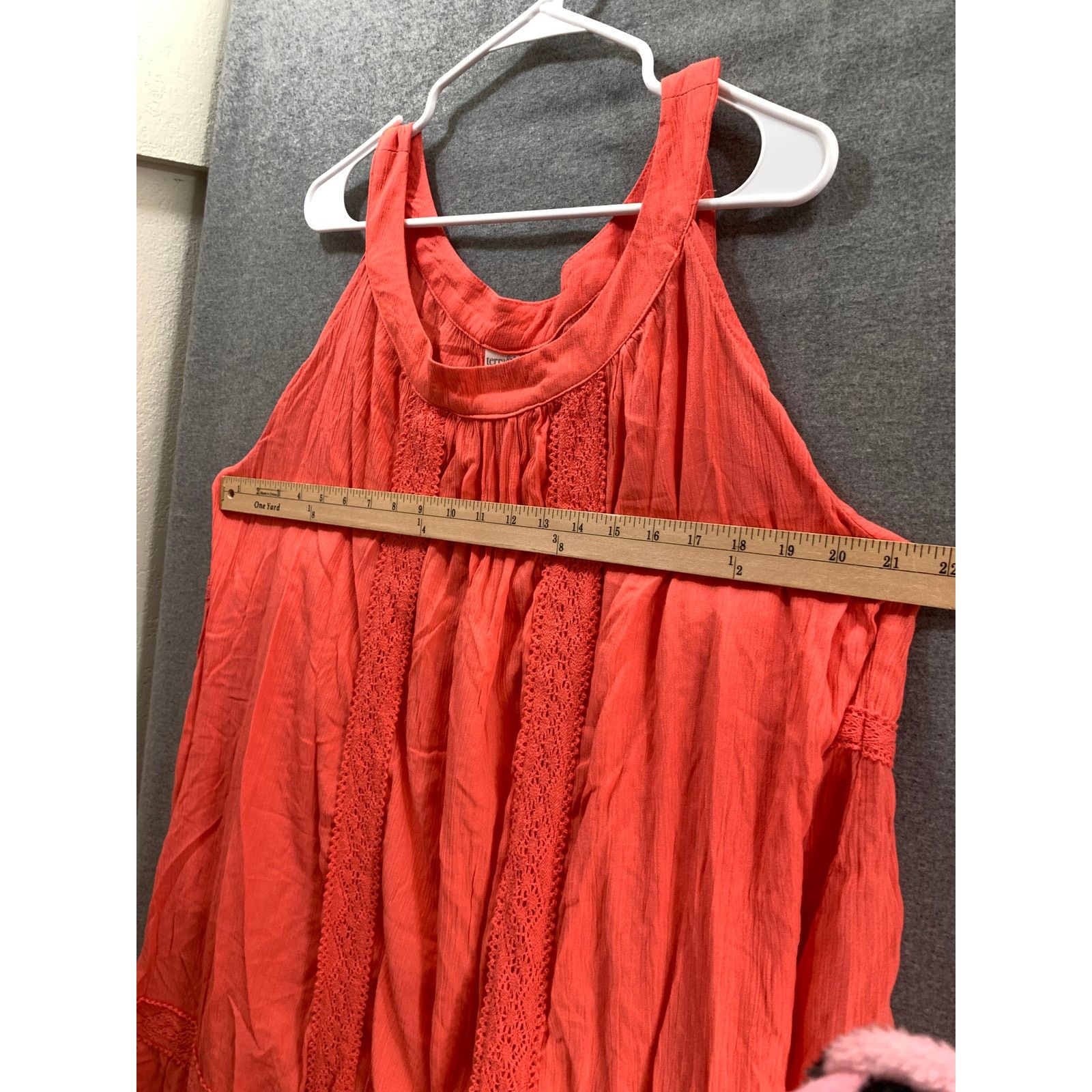 Other Terra & Sky Dress Women Size 1X Orange Cold Shoulder Size XXL / US 16-18 / IT 52-54 - 4 Thumbnail