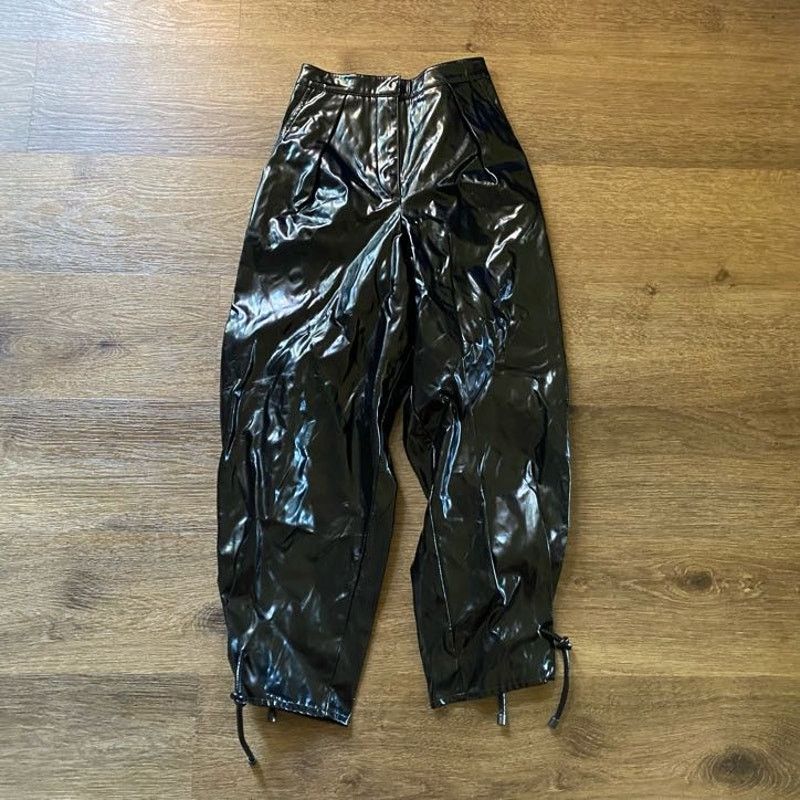 Kenzo Streetwear Black Pleather Kenzo Pants Size 23" - 1 Thumbnail