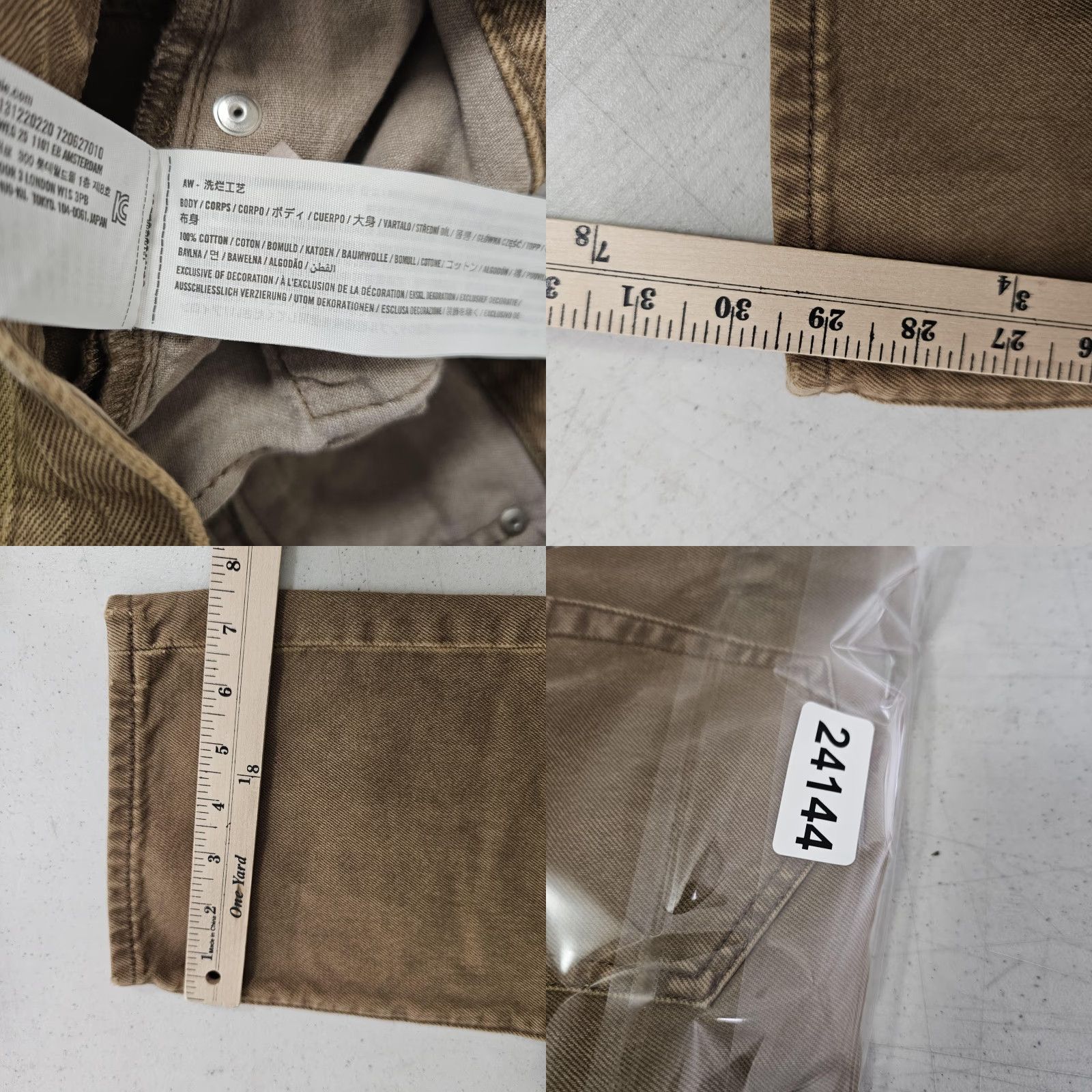 Abercrombie & Fitch VINTAGE Abercrombie & Fitch 90s Loose Jeans Mens 29x30 (Tag 29x32) Beige Straight Denim 5-Pocket Mens Size US 29 - 8 Thumbnail