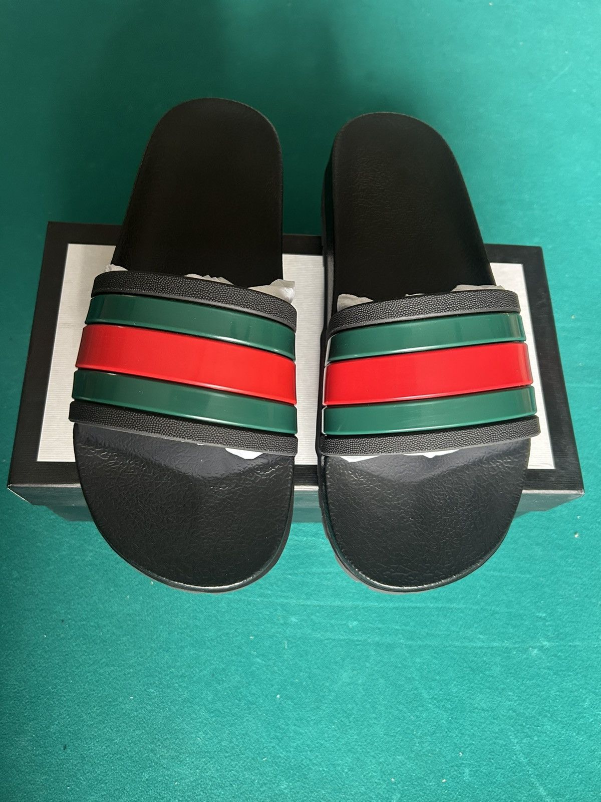 Gucci Mens Gucci Slides Size US 10.5 / EU 43-44 - 3 Thumbnail