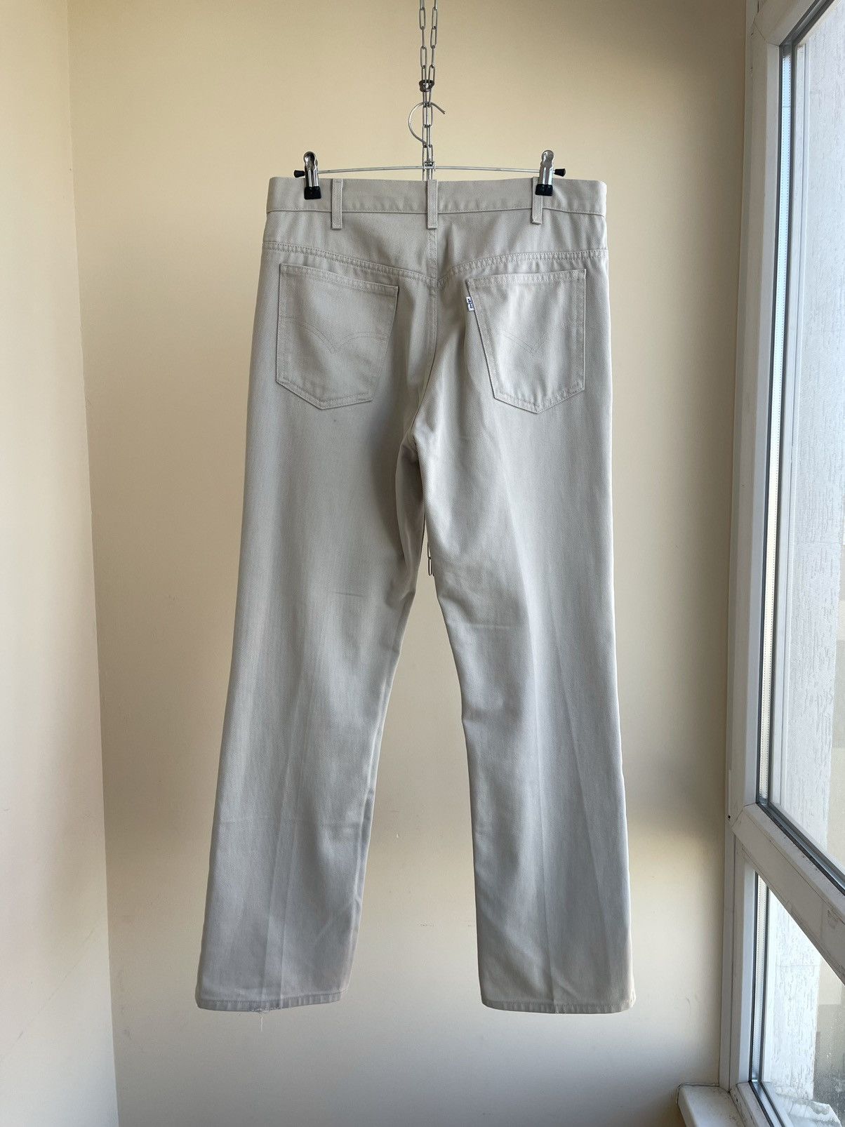 Levi's Sta-Prest 566 White Tab Straight Regular Fit Pants 90s 34x32 Size US 34 / EU 50 - 2 Thumbnail