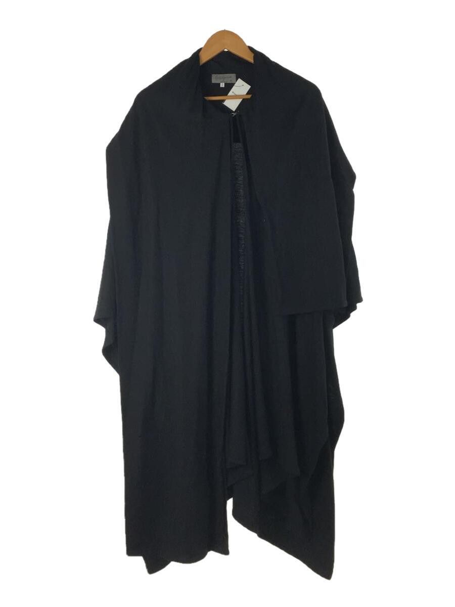 image of Yohji Yamamoto Pour Homme Draped Long Coat Hc-C25-529 in Black, Men's (Size Large)