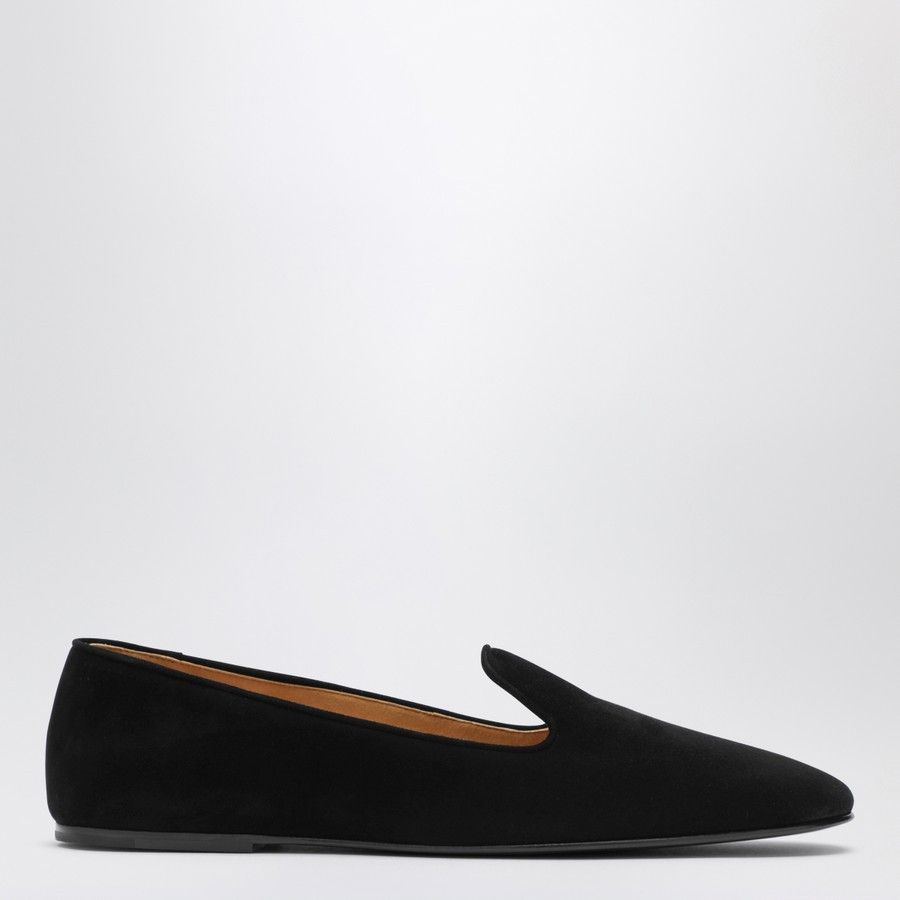 The Row o1d2blof1024 Lippi Suede Loafers in Black Size US 8 / IT 38 - 2 Thumbnail