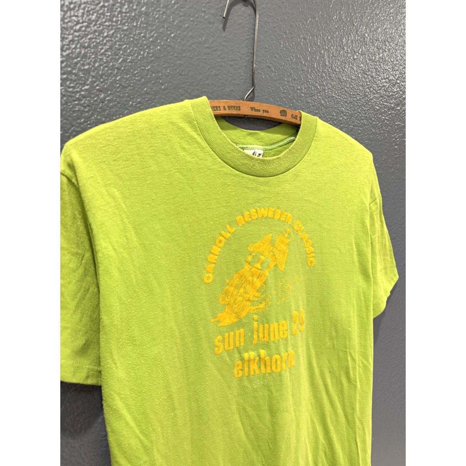 Vintage VINTAGE Carroll Resweber Classic Motorcycle Racing Green Shirt XL AMA Size US XL / EU 56 / 4 - 2 Thumbnail
