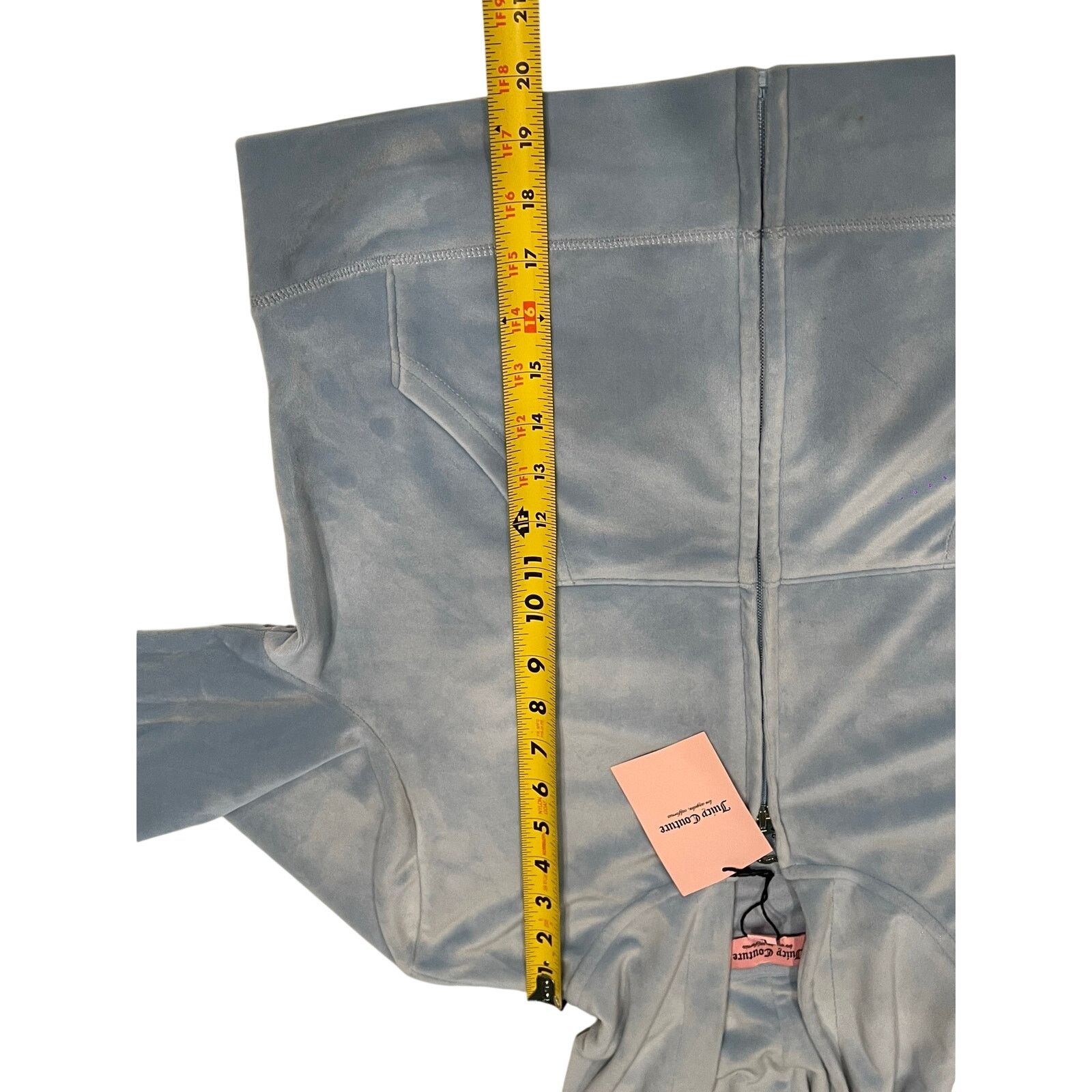 Juicy Couture Juicy Couture "Frosted" light blue velour hoodie L NWT Size L / US 10 / IT 46 - 6 Thumbnail