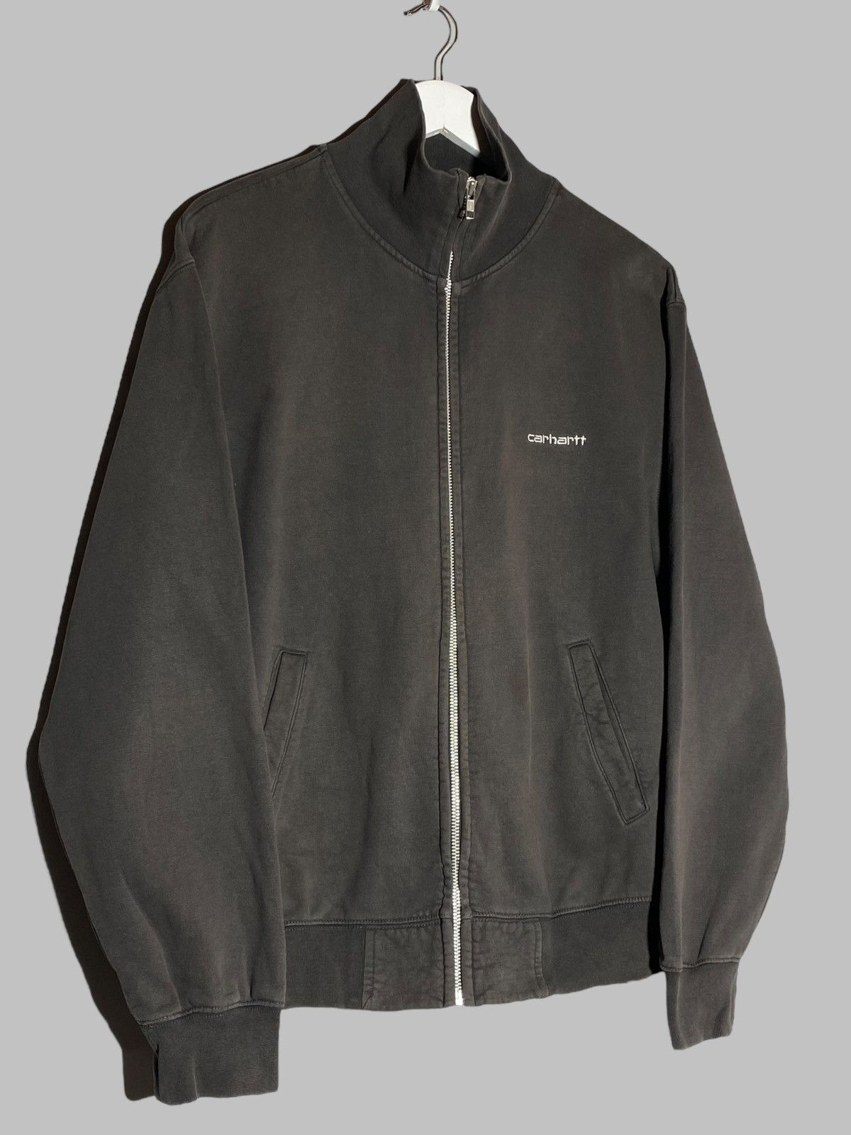 Carhartt 🔥 00s CARHARTT VINTAGE FADED BLACK ZIP SWEATSHIRT WORKWEAR Size US L / EU 52-54 / 3 - 2 Thumbnail