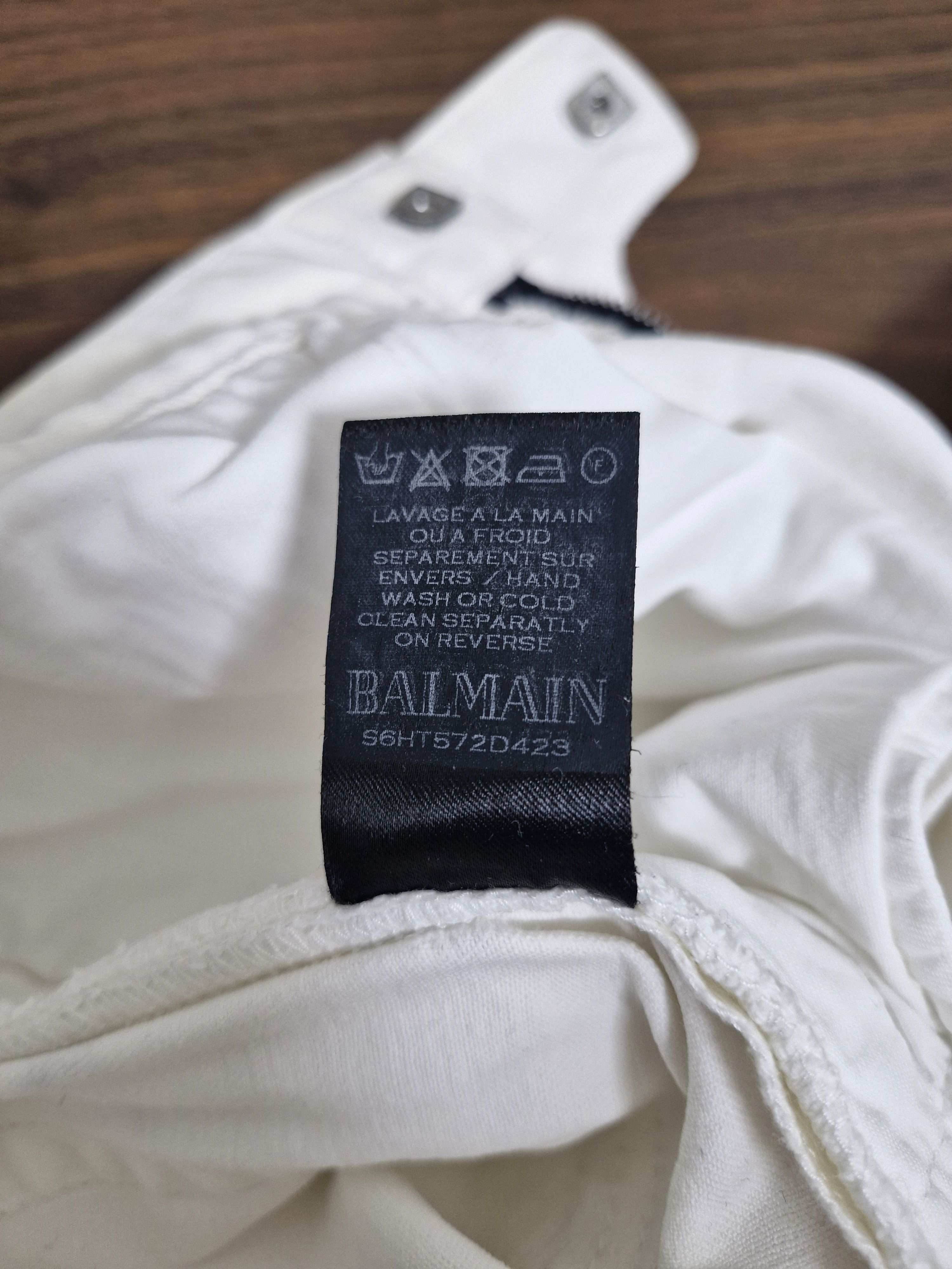 Balmain BALMAIN SS16 Dirty White Biker Jeans Size US 32 / EU 48 - 11 Thumbnail
