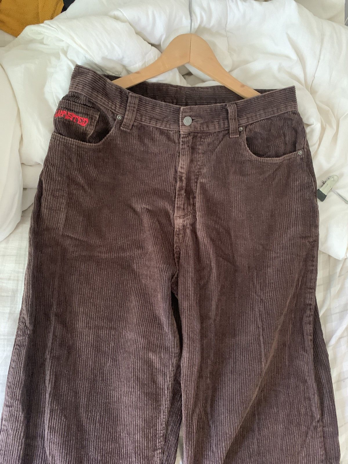 Wasted Paris Brown corduroy pants by french 🇫🇷brand (wasted paris) Size US 32 / EU 48 - 1 Thumbnail