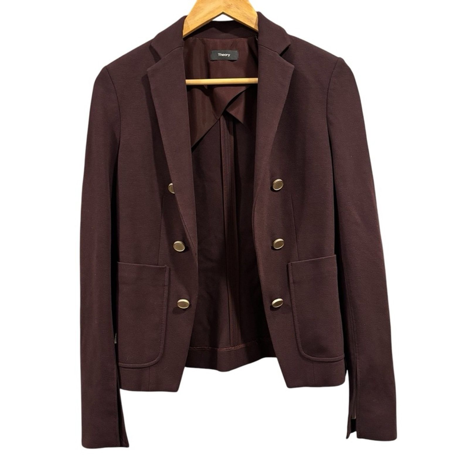 Theory THEORY Jontia K Blazer, Garnet Burgundy, Size 2 Size XS / US 0-2 / IT 36-38 - 4 Thumbnail