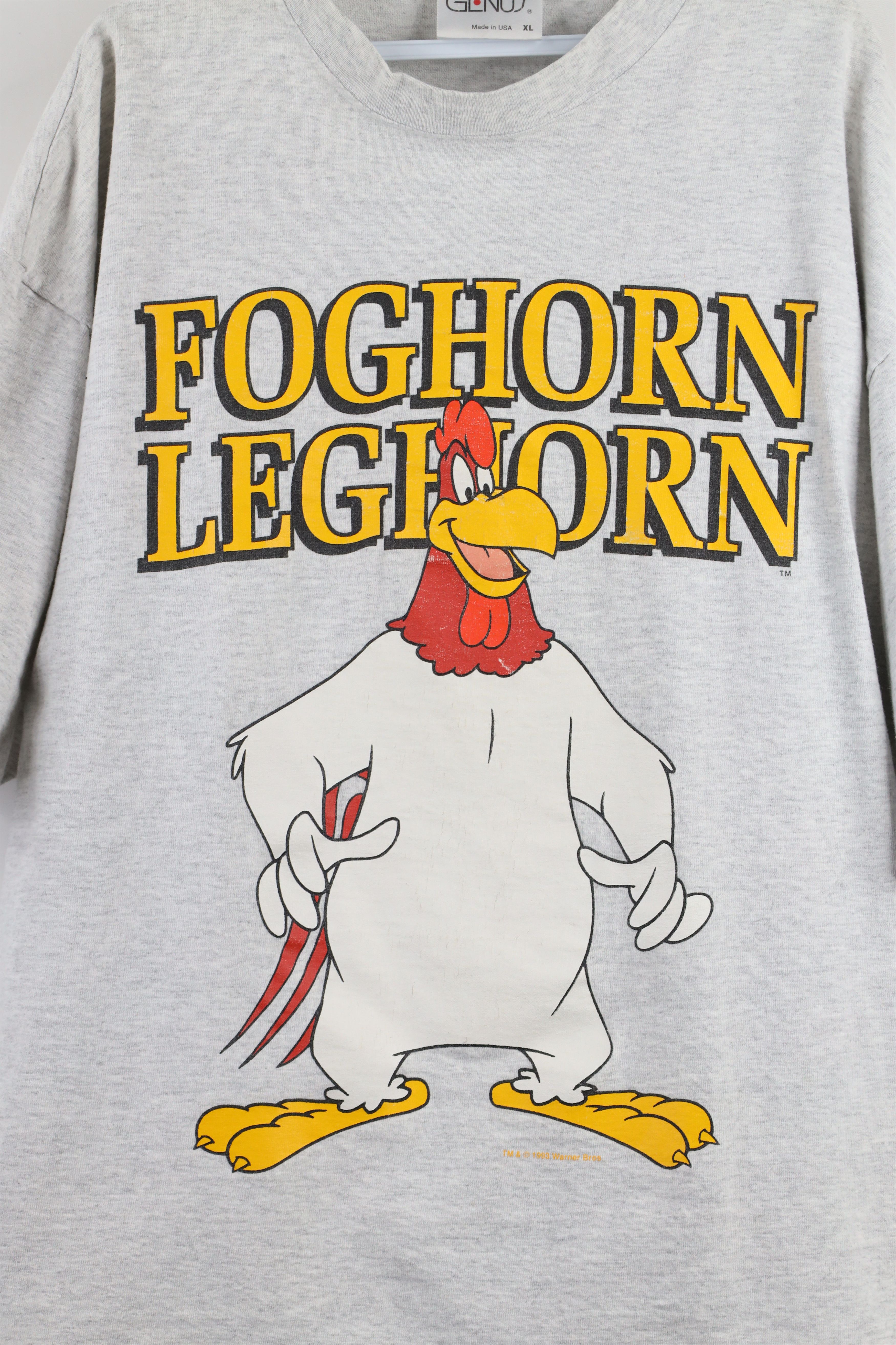Vintage Vintage 90s Looney Tunes Foghorn Leghorn T-Shirt Gray USA Size US XL / EU 56 / 4 - 4 Thumbnail