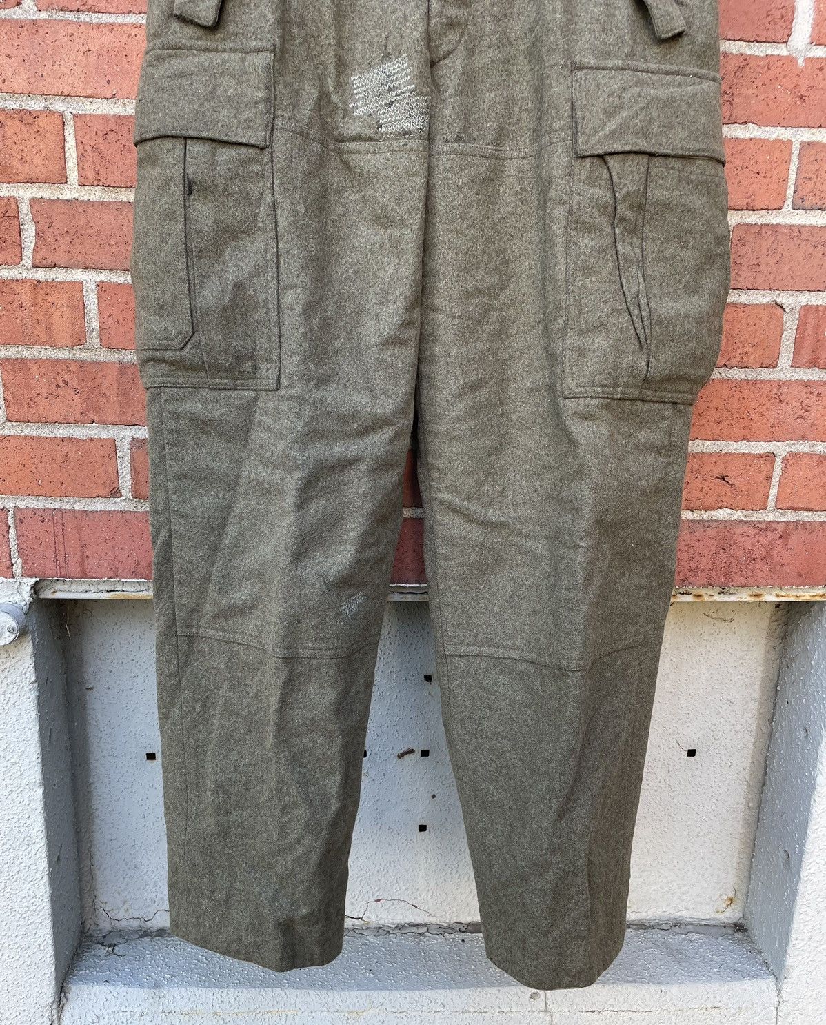 Vintage 50s/60s G. D. Bucking-Alsfeld Green Wool Military Pants Size US 30 / EU 46 - 4 Thumbnail