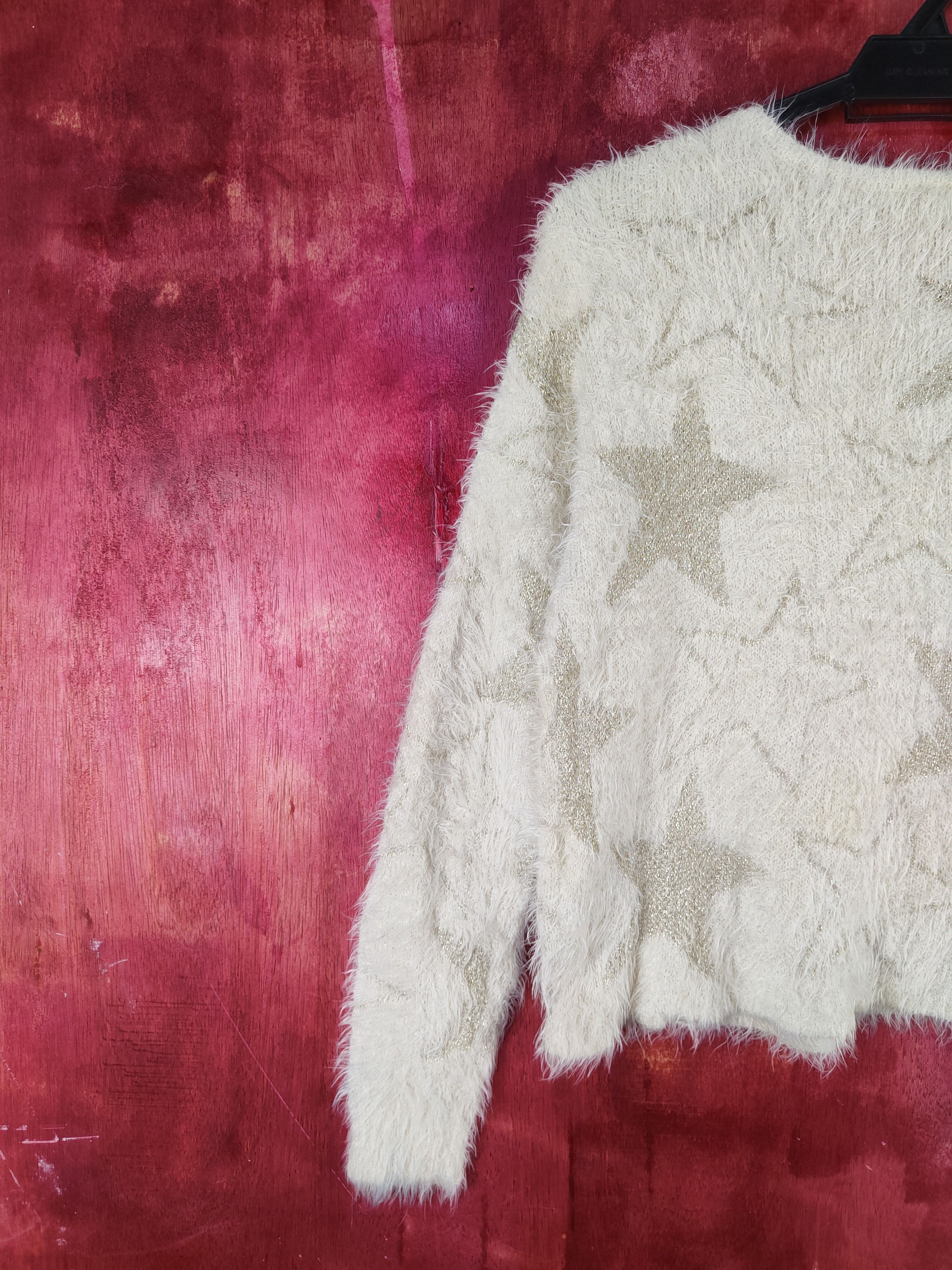 Japanese Brand × Vintage Star Art Stuff 🔥Here's Avenue Cream Fur Mohair Knitwear Size S / US 4 / IT 40 - 8 Thumbnail