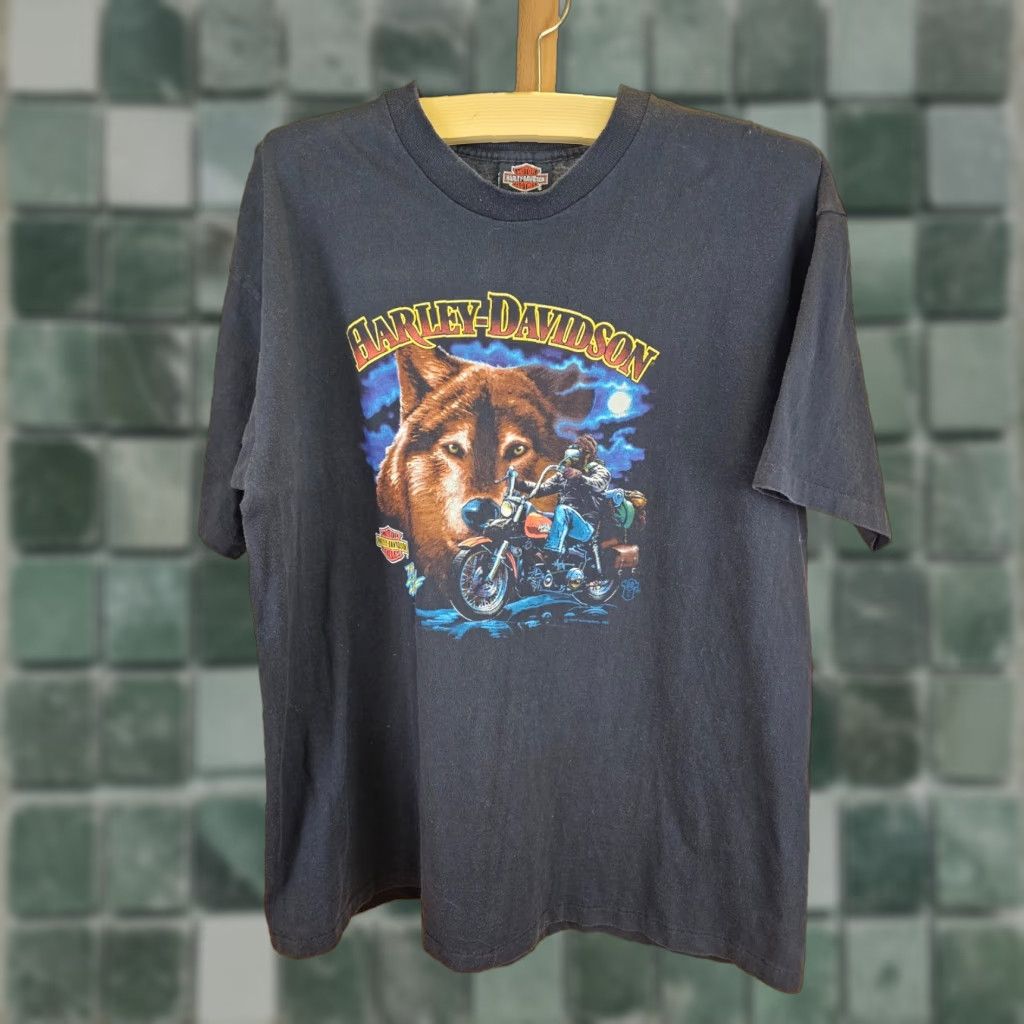 Harley Davidson VINTAGE Harley-Davidson EasyRiders MOTORCYCLE BLACK COTTON T-SHIRT SZ XLARGE Men Shirt Short Sleeve Logo 89' Size US XL / EU 56 / 4 - 1 Thumbnail