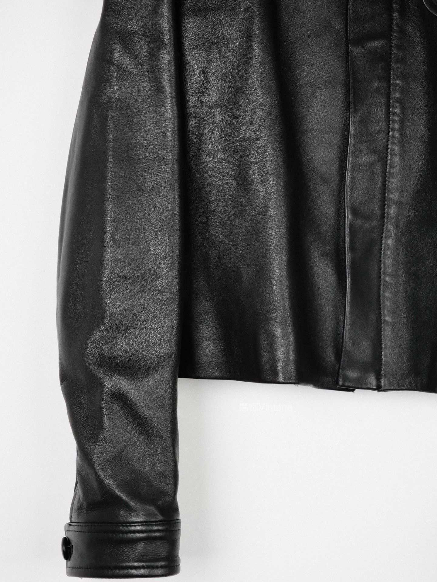 Yohji Yamamoto Yohji Noir 04AW Vintage Collar Zip Biker Jacket Women's Size US M / EU 48-50 / 2 - 7 Thumbnail
