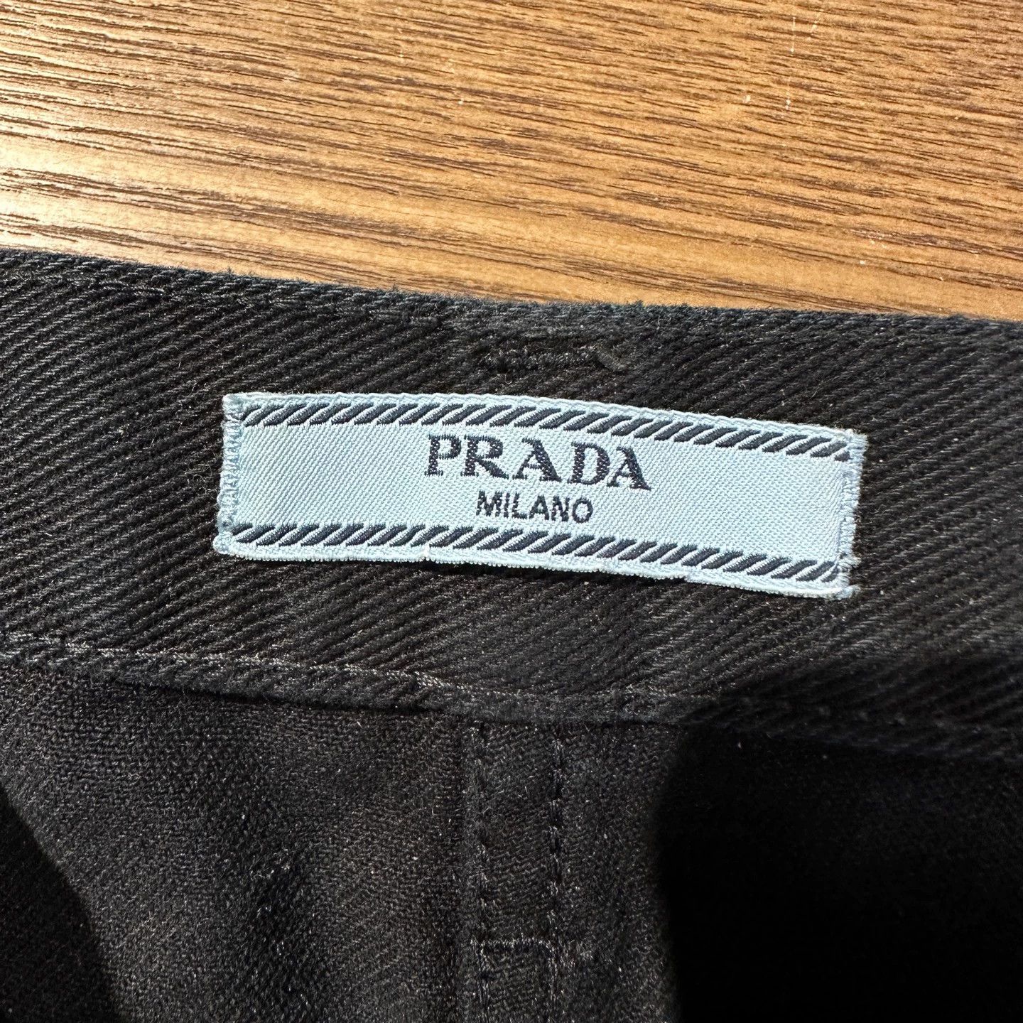 Prada Prada Wide-Leg Jeans Tri Logo Leather Patch 28 Size 28" / US 6 / IT 42 - 3 Thumbnail