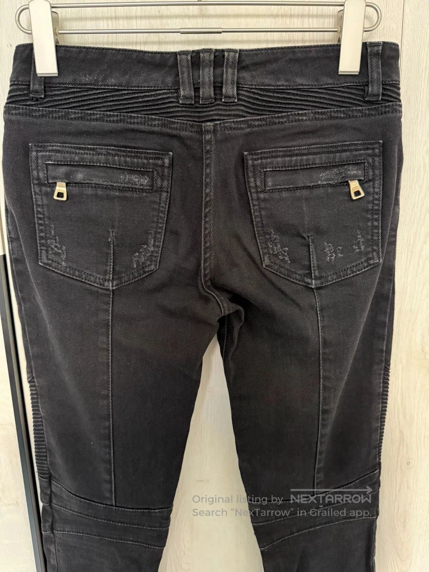 Balmain classic black gray women’s jeans by balmain. Size 35" - 3 Thumbnail