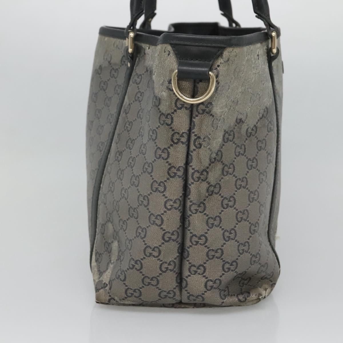 Gucci GUCCI GG Crystal Tote Bag Coated Canvas Navy Gold Size ONE SIZE - 4 Thumbnail