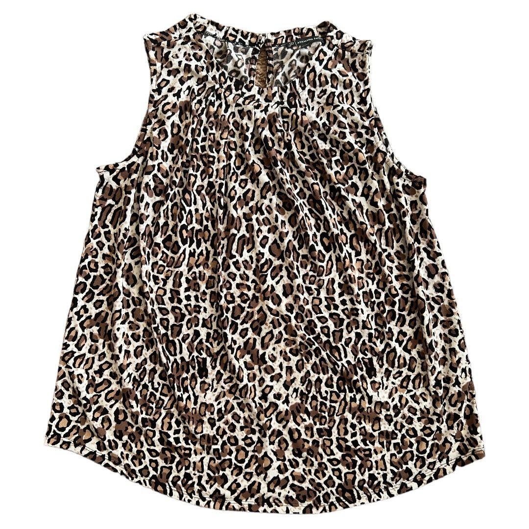 Adrianna Papell Adrianna Papell Brown Animal Print Sleeveless Top, M Size M / US 6-8 / IT 42-44 - 2 Thumbnail
