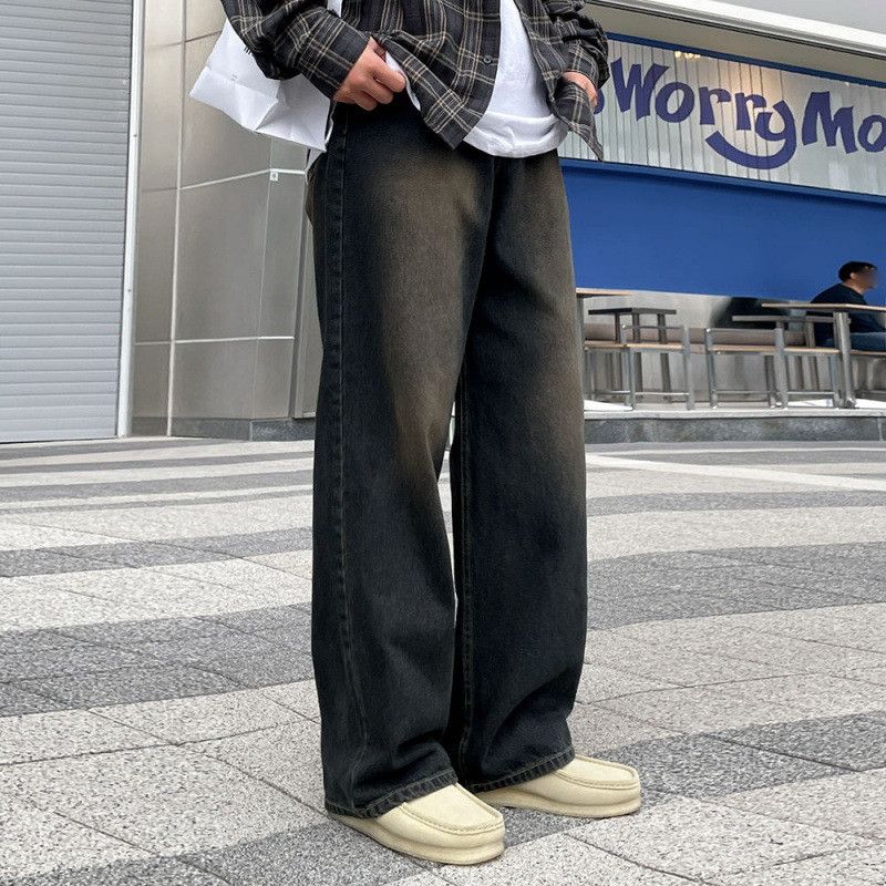 Japanese Brand × Jean Retro loose wide leg straight leg jeans Size US 34 / EU 50 - 6 Thumbnail