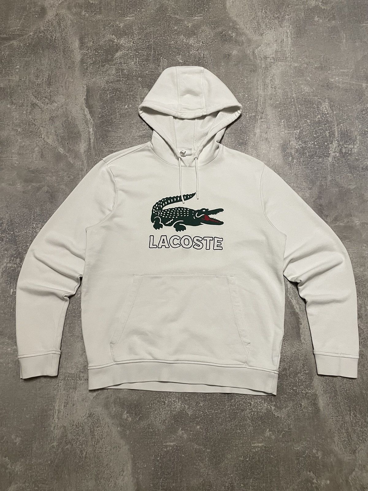Lacoste Vintage Lacoste Big Logo Hoodie L Size US L / EU 52-54 / 3 - 1 Thumbnail
