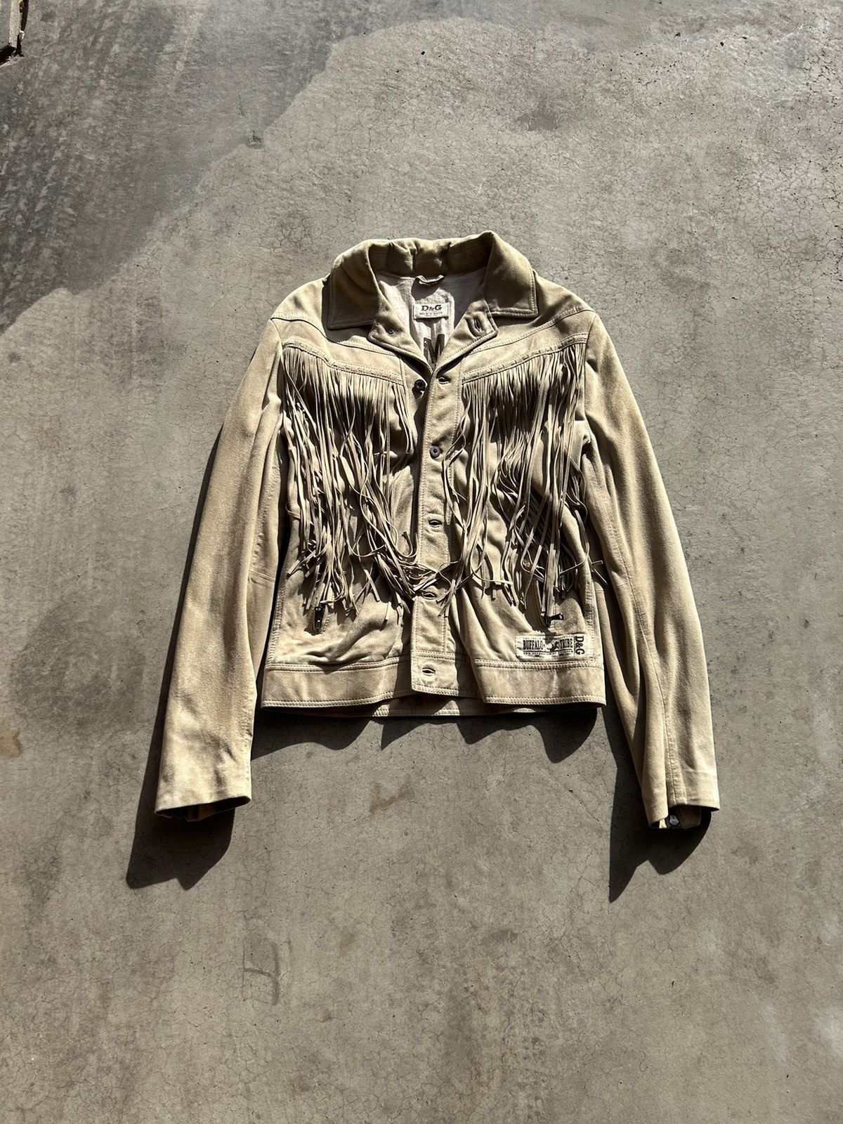 image of Dolce Gabbana x Vintage Dolce & Gabbana Cowboy Jacket in Beige, Men's (Size Large)